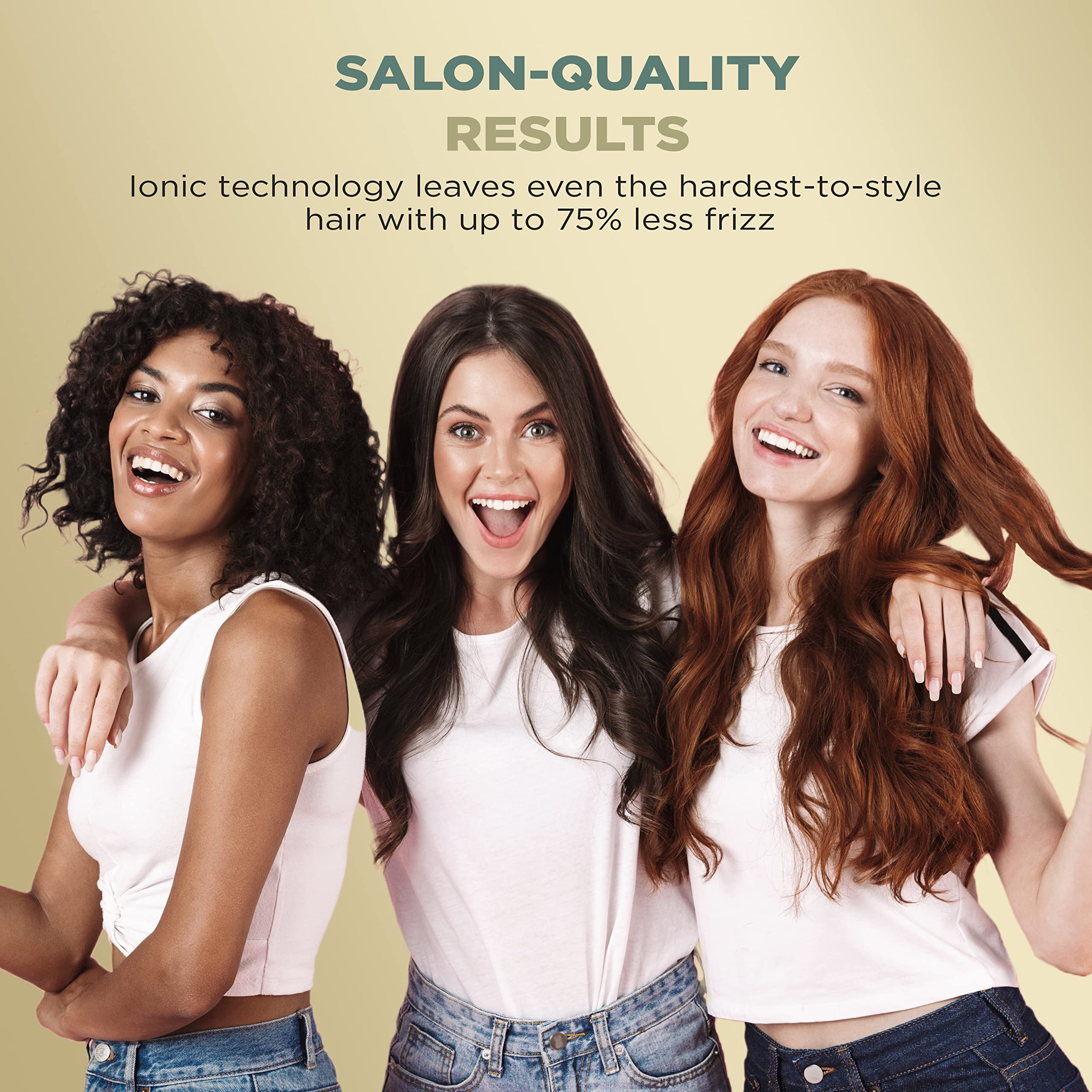 INFINITIPRO by CONAIR Professional Hair Dryer with Diffuser - Advanced Heat Protection Technology for Healthy, Shiny Hair | Salon-Quality Blow Dryer for Home Use, Travel & Styling