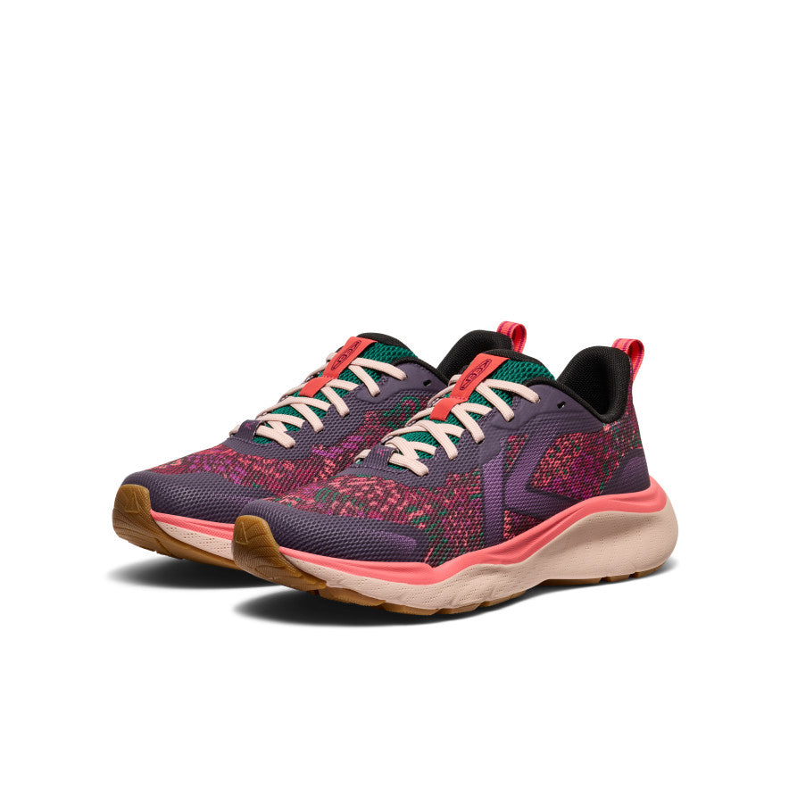 Women's Leiki Speed Hiking Shoes - Lightweight Trail Running Shoes for Women, Non-Slip Outdoor Walking Shoes with Floral Design (Plum Perfect) - Perfect for Hiking, Jogging & Travel Adventures