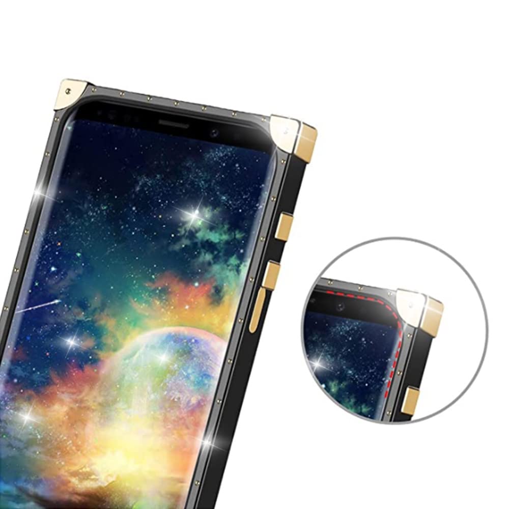 Starry Sky Retro Rectangle Phone Case for LG Stylo 5 with Shiny Metal Ring - Protective Cover for LG Stylo 5 (Space) - Perfect for Everyday Use, Work & Travel