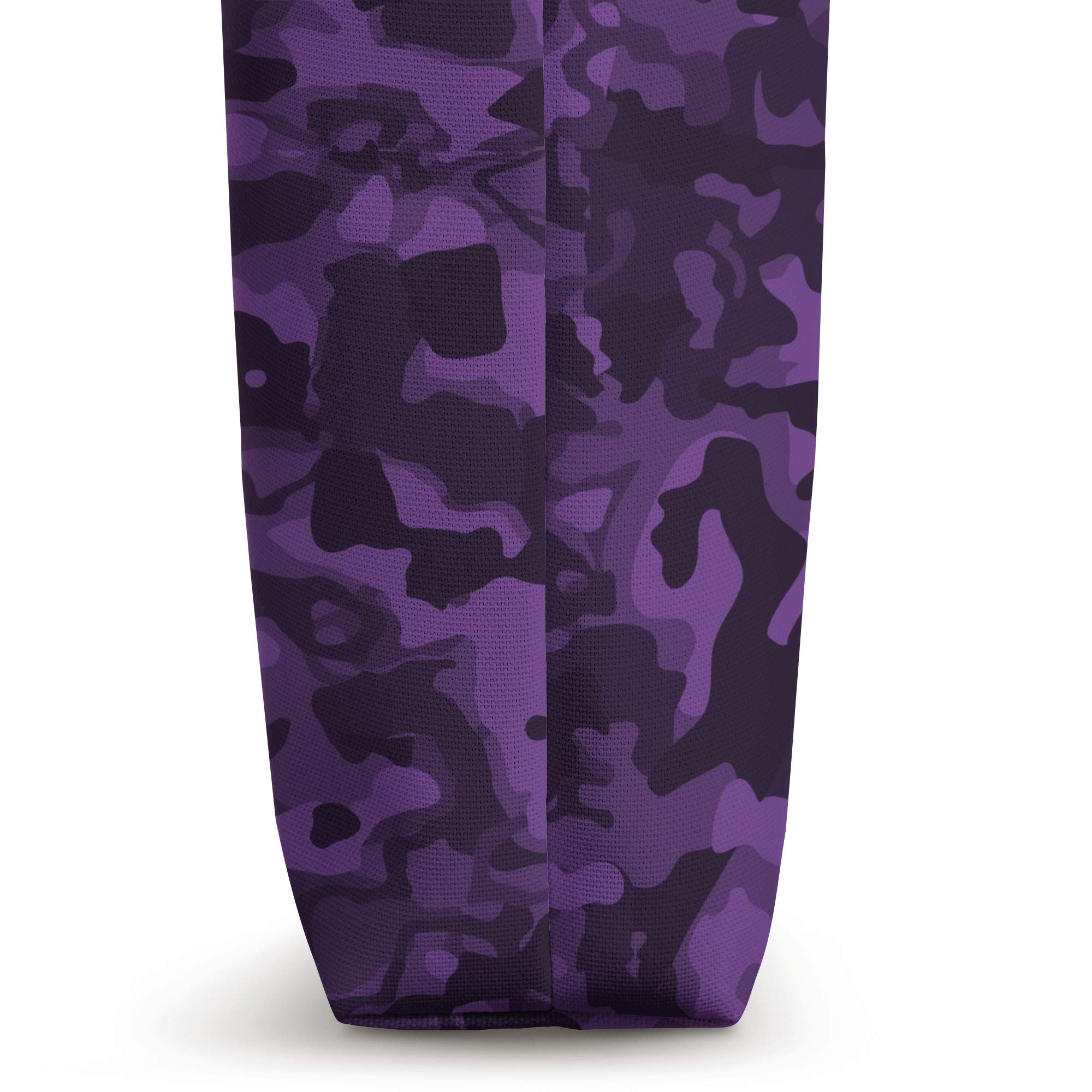 Stylish Purple Camo Tote Bag for Women - Waterproof & Durable Shopping Beach Bag - Perfect for Groceries, Gym, Travel & Daily Use