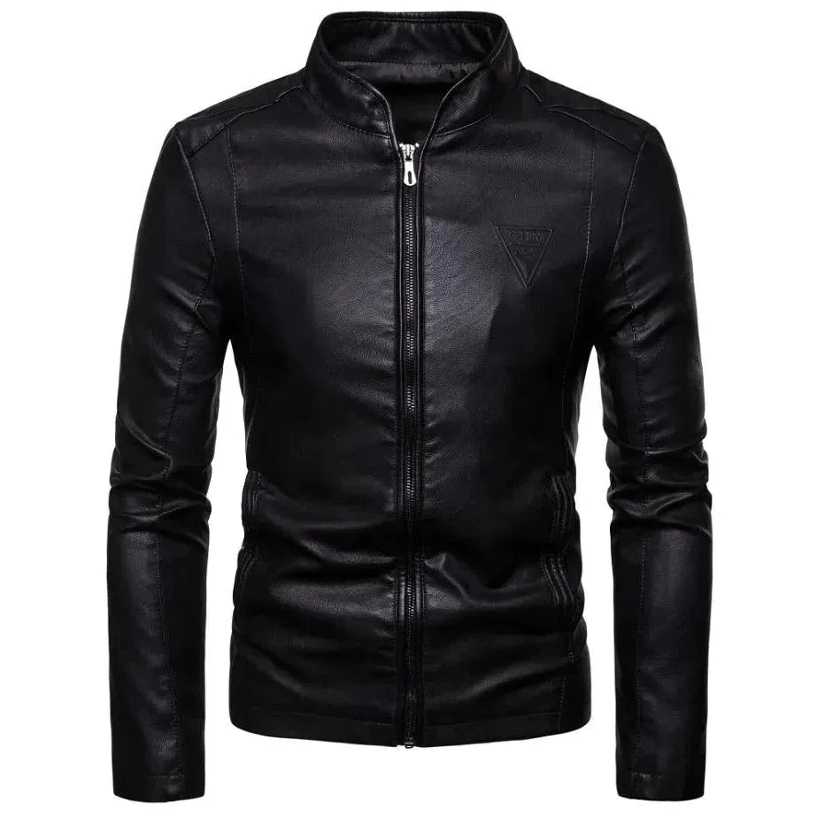 Urban Edge Slim Fit Leather Jacket for Men - Genuine Leather Motorcycle Jacket with Stylish Design - Perfect for Riding, Night Out & Casual Wear