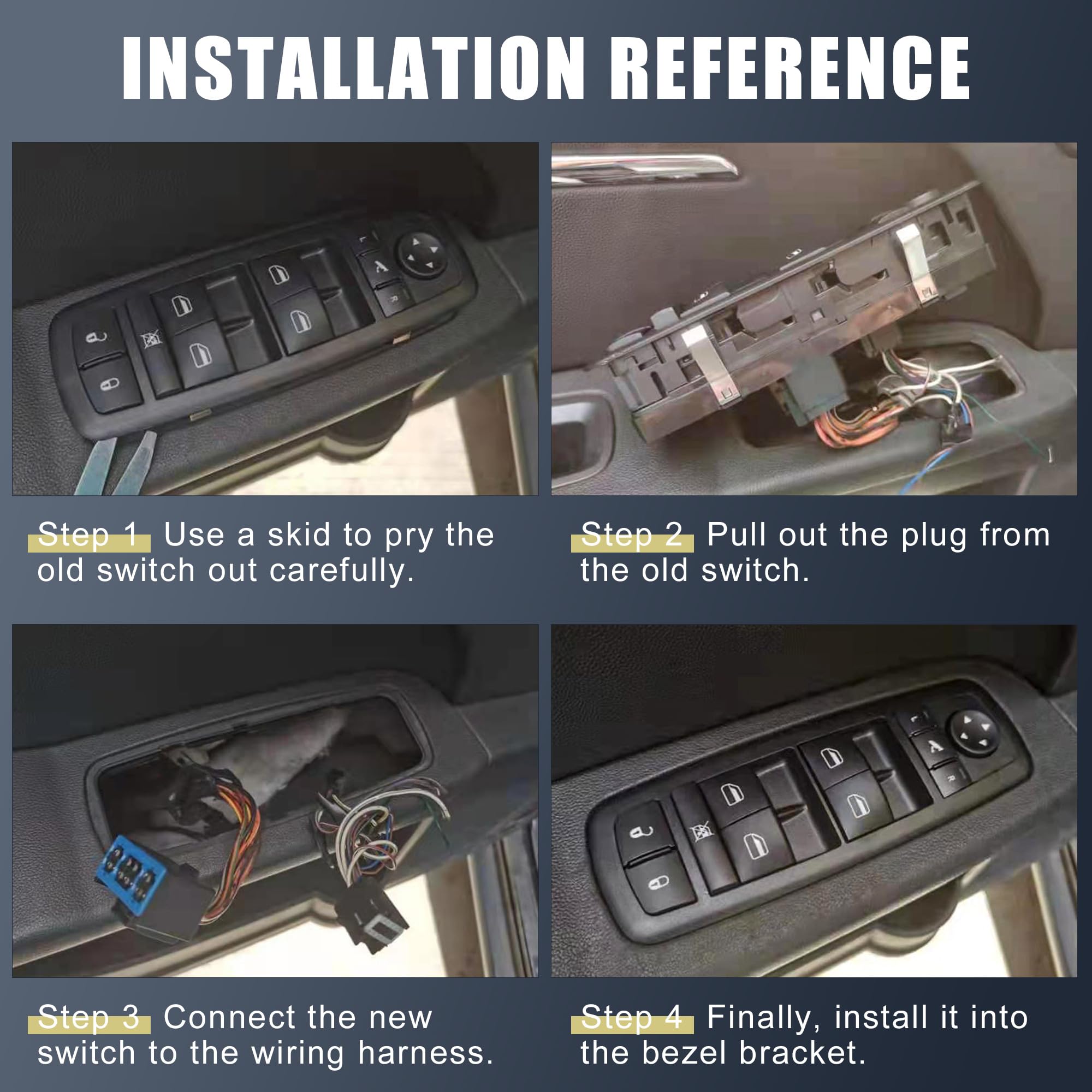 X AUTOHAUX Power Window Switch Front Driver Side Master Control Switch 13228699 Compatible with Saturn Astra 2008-2009 - Easy DIY Installation for Smooth Window Operation