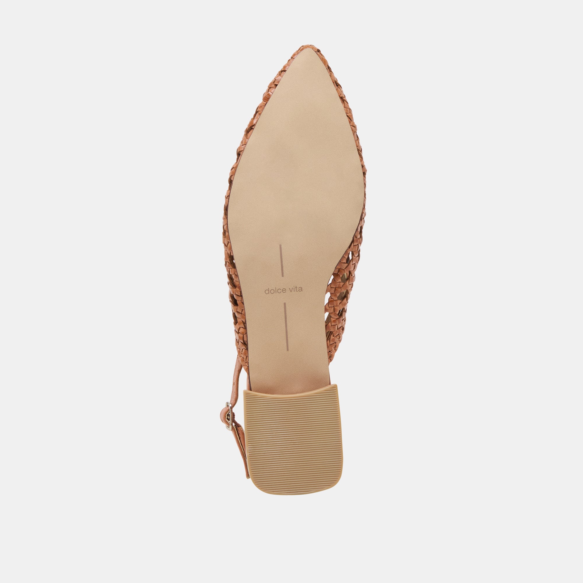 Birdie Flats Tan Woven Leather Women's Comfortable Slip-On Shoes for Casual Wear & Office