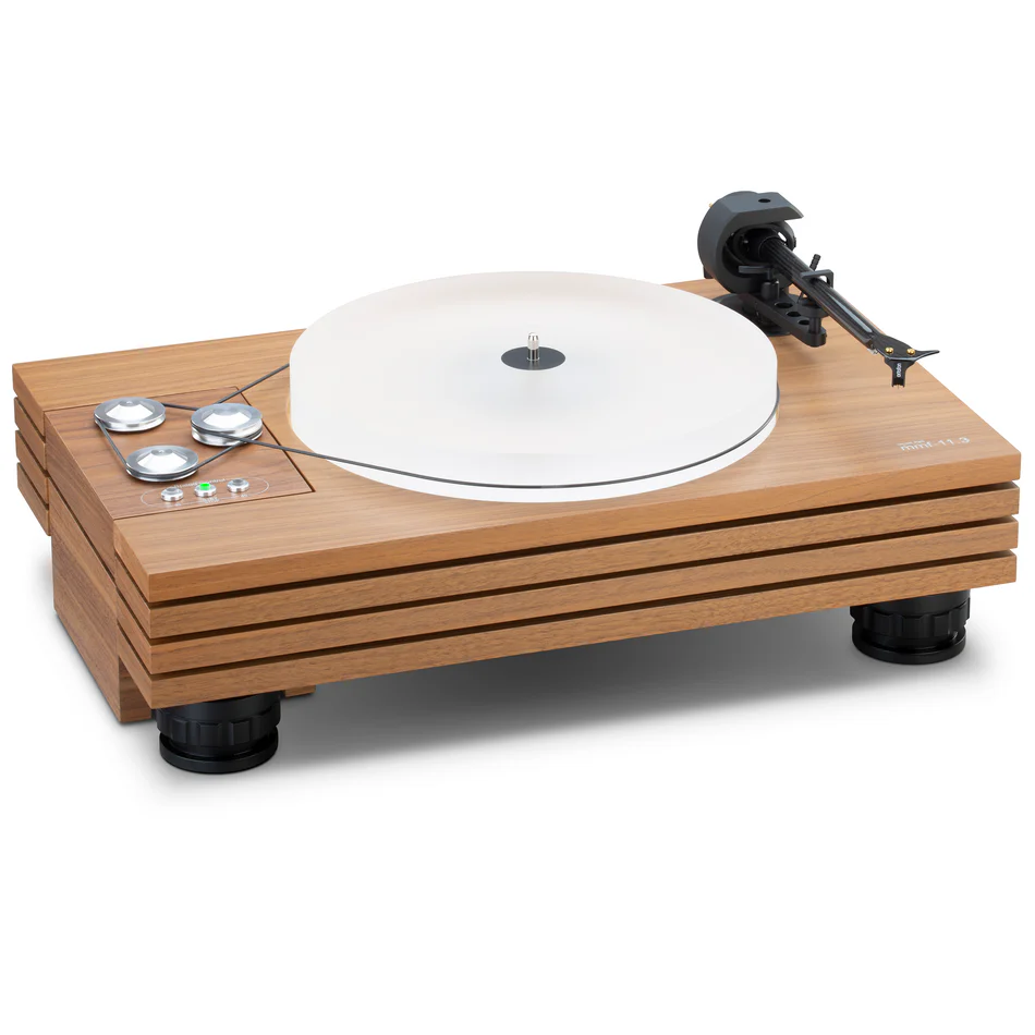 Music Hall MMF 11.3 SE Walnut Turntable - High Fidelity Vinyl Record Player with Belt Drive & Adjustable Tonearm - Perfect for Audiophiles & Home Entertainment Systems