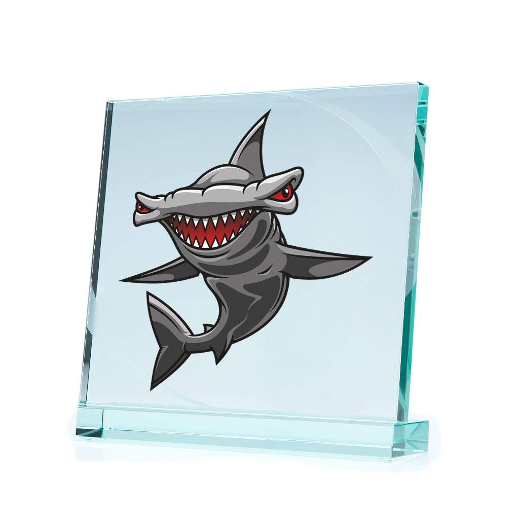 Hammerhead Shark Decal Sticker for Motorcycle, Bicycle & Vehicles - 6 x 5.4 Inch Vinyl Decoration - Perfect for Helmets, Laptops & Water Bottles