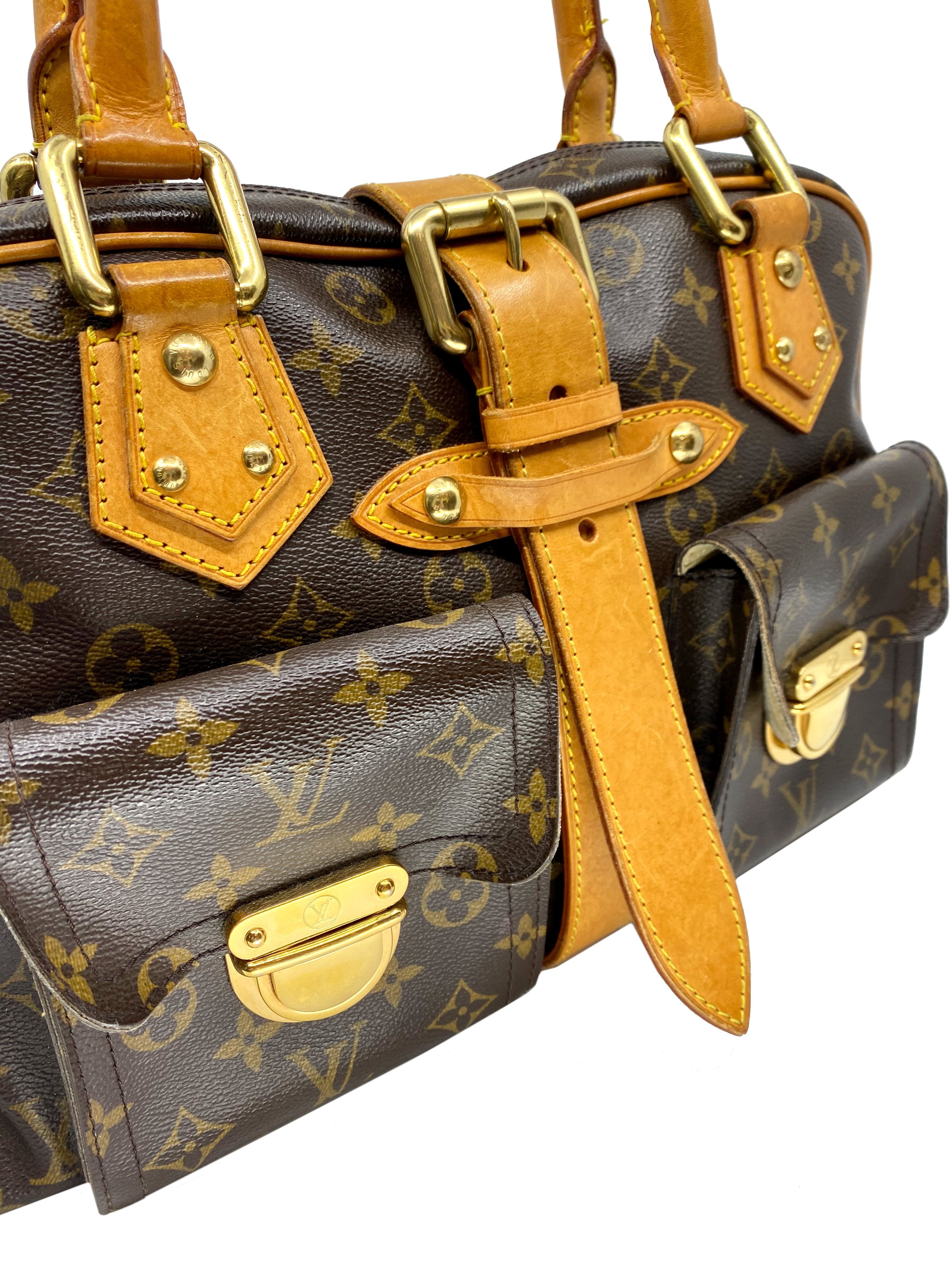Authentic Louis Vuitton Monogram Canvas Manhattan GM Handbag - Luxury Designer Tote for Women, Perfect for Work, Travel & Everyday Use