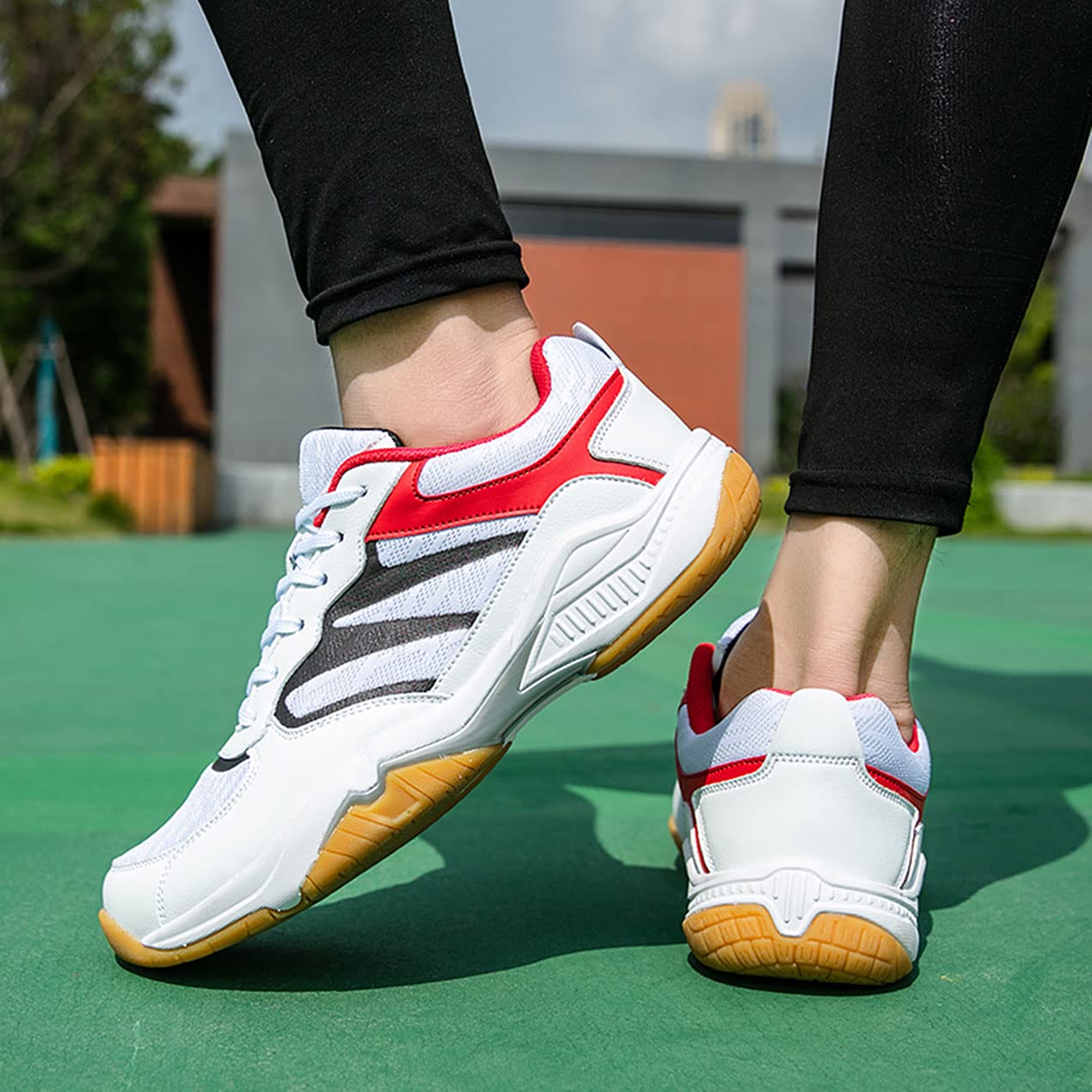 **Women's Indoor Athletic Shoes - Non-Slip Table Tennis, Badminton, Pickleball & Squash Court Shoes - Lightweight & Breathable for Sports & Gym Training**