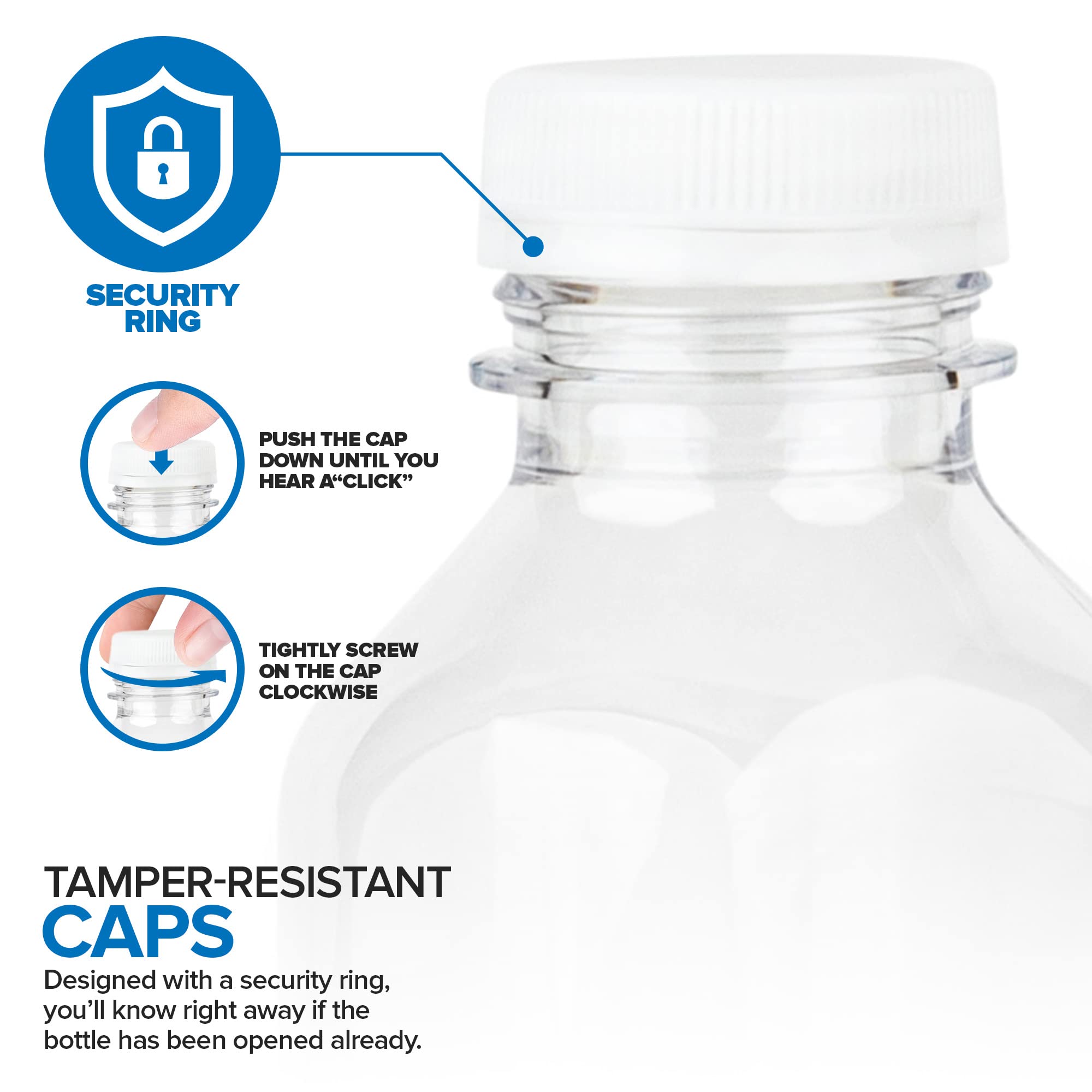 **16 oz Clear Reusable Plastic Juice Bottles with Lids - 12 Pack for Juicing, Smoothies, Water & Storage | Perfect for Mini Fridges, Juicer Shots, Bulk Drink Containers & On-the-Go Hydration**