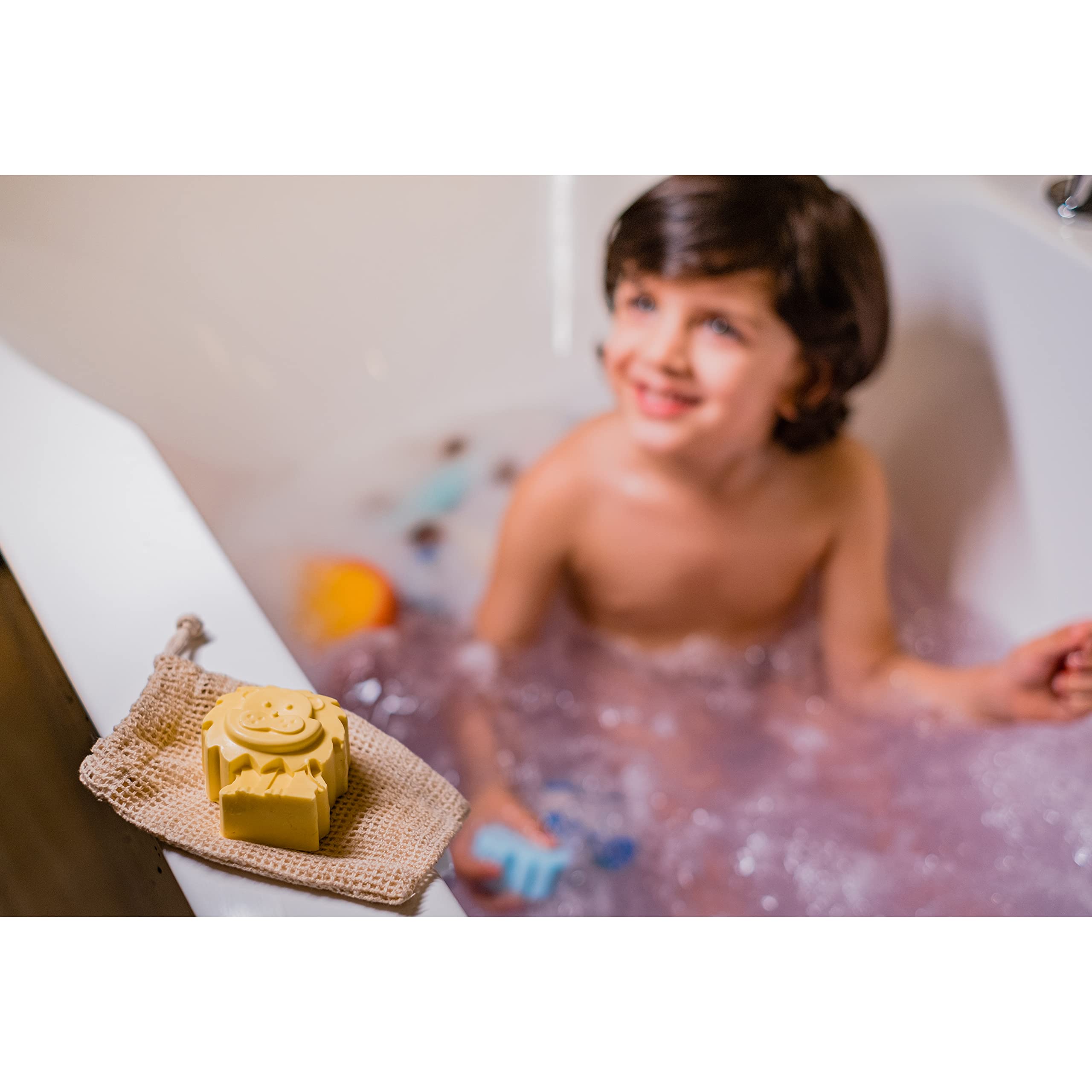 **CuddleCare Happy Earth Vegan Baby Bath Soap with Organic Coconut Oil & Lemon Oil – 100% Natural, Chemical-Free, Gentle for Newborns & Sensitive Skin – Perfect for Daily Bathing & Relaxation**
