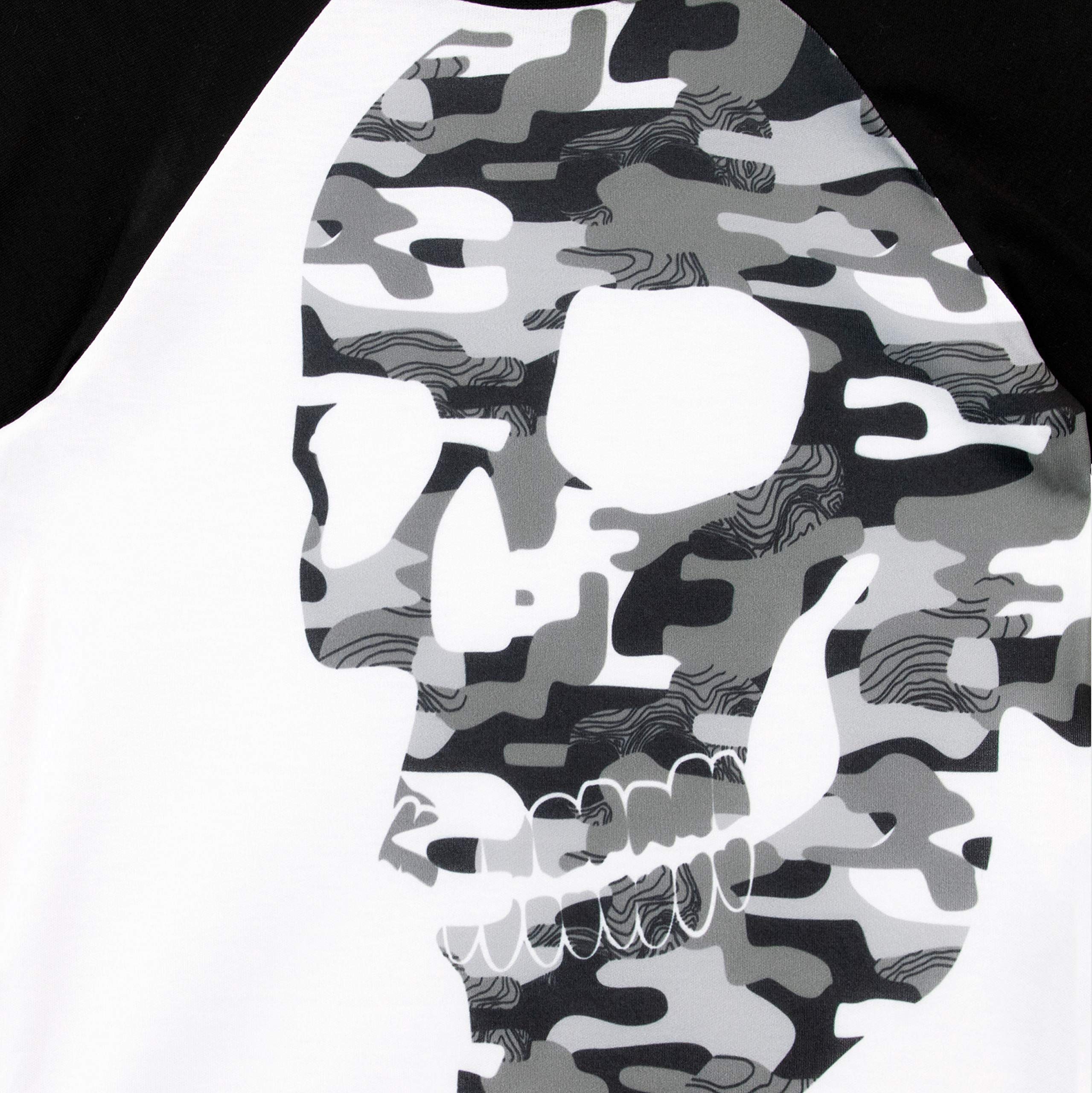 Boys' Camo Skull Print Pajama Set - Soft Cotton Sleepwear for Kids - Perfect for Bedtime, Sleepovers & Cozy Nights at Home