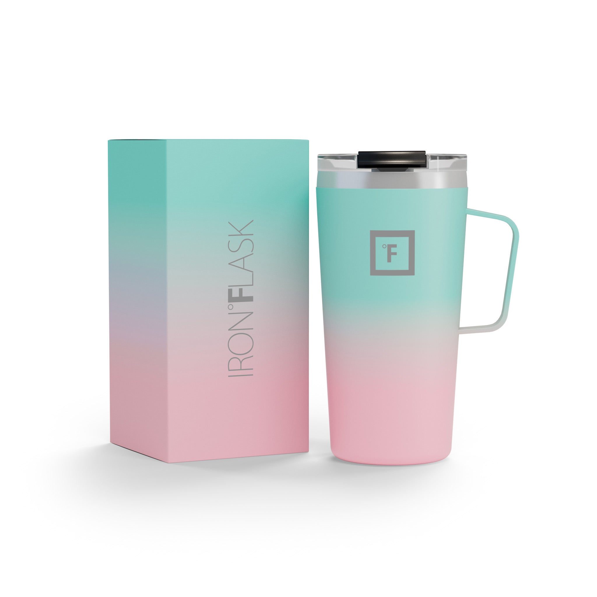 16 Oz Grip Coffee Mug - Insulated Travel Mug with Non-Slip Handle, Perfect for Hot & Cold Drinks - Ideal for Office, Commuting, Camping and Outdoor Activities