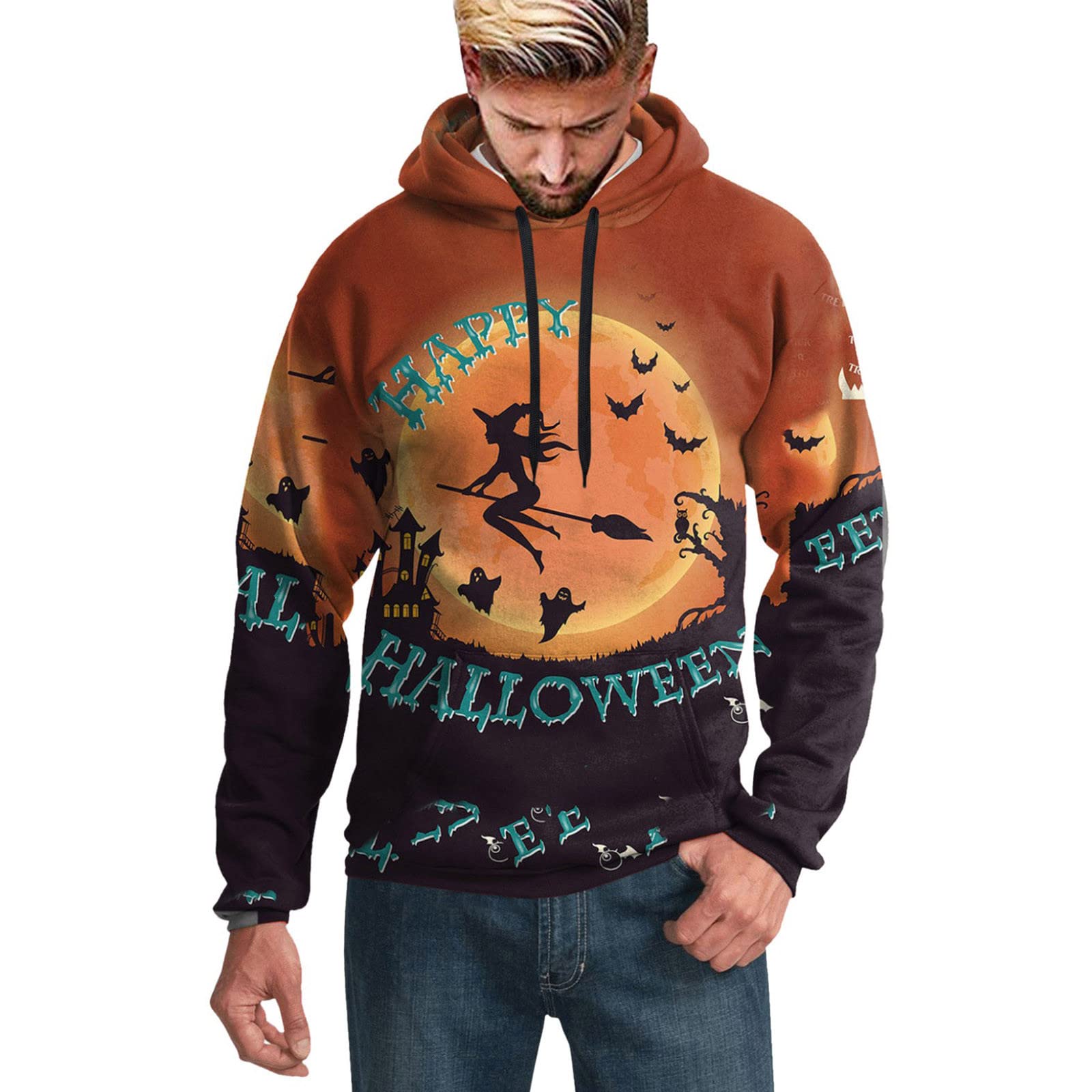 Viking Steampunk Halloween Sweatshirt - Funny Vintage Graphic Print Long Sleeve T-Shirt for Men & Women | Casual Loose Fit Costume for Halloween Parties, Cosplay Events & Themed Gatherings