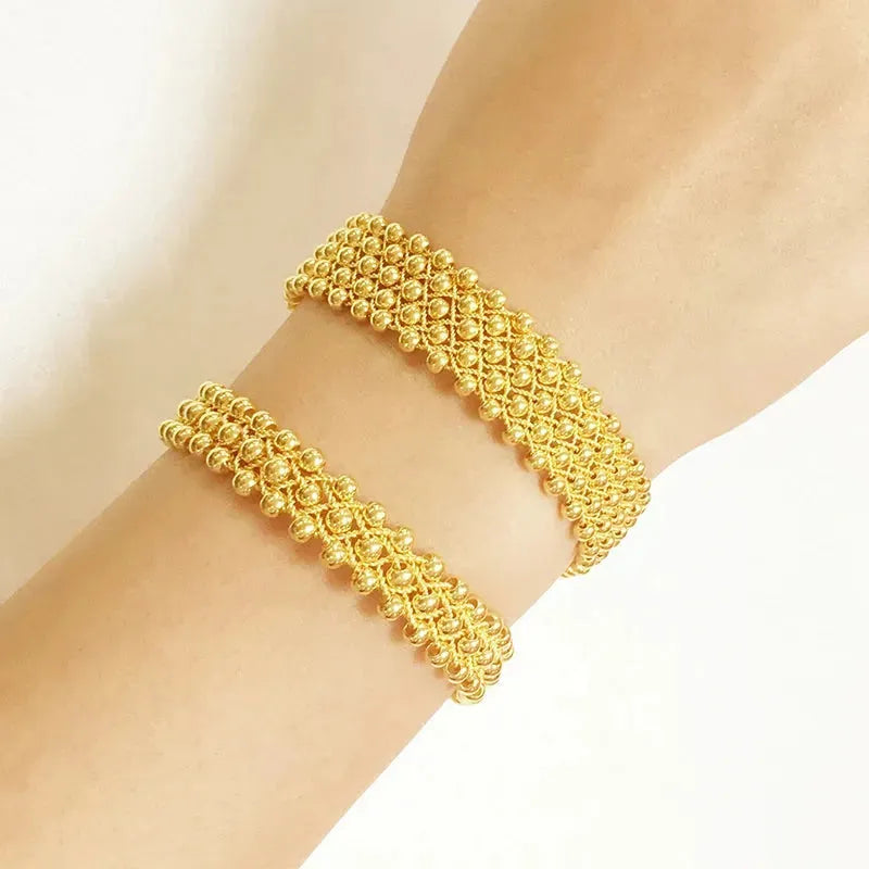 24K Pure Gold Bracelet - 999 Solid Real Gold Bangle for Women, Elegant & Romantic Classic Jewelry Gift for Anniversary, Valentine's Day, Birthday (2023 New Arrival) - Perfect for Special Occasions, Parties & Daily Wear