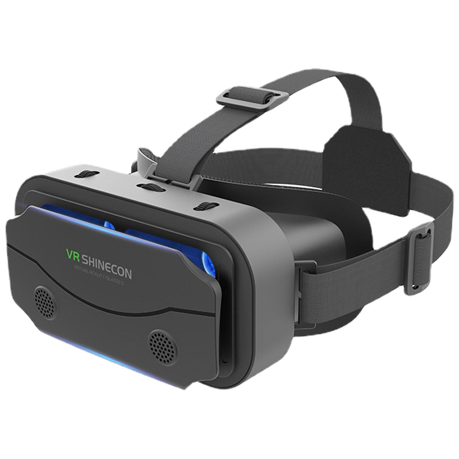 Adjustable VR Headset for Smartphone - HD Virtual Reality Glasses with 3 Comfortable Head Straps for Movies, Gaming & TV - Perfect for Home Entertainment & Immersive Experiences