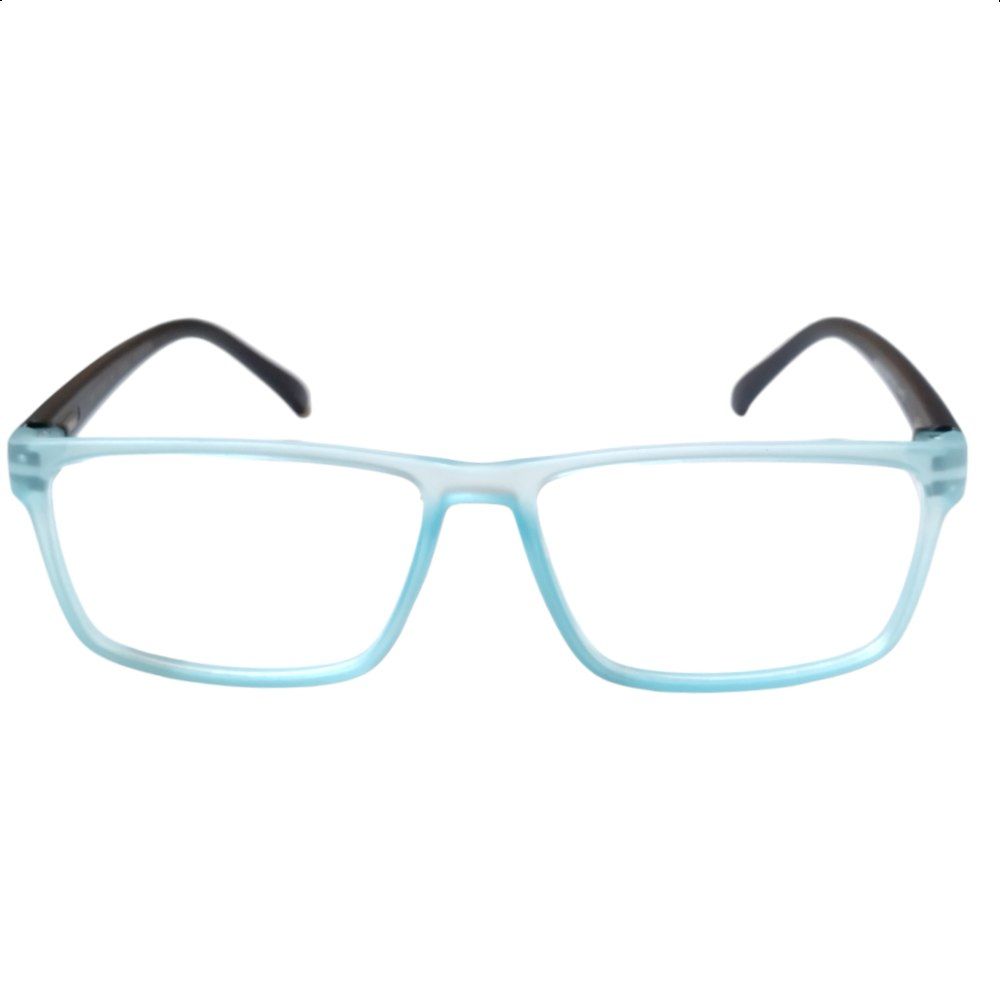 Stylish Light Blue & Black Full Rim Rectangle Eyeglass Frames 11803 - Perfect for Work, Reading & Fashion Accessories