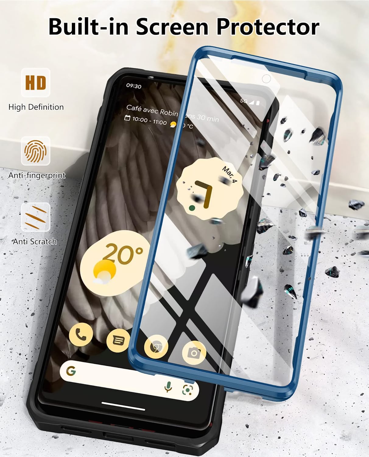Google Pixel 7 Pro Case with Kickstand - Military Grade Protection - Shockproof & Durable Holster Cover for Work, Travel & Outdoor Activities
