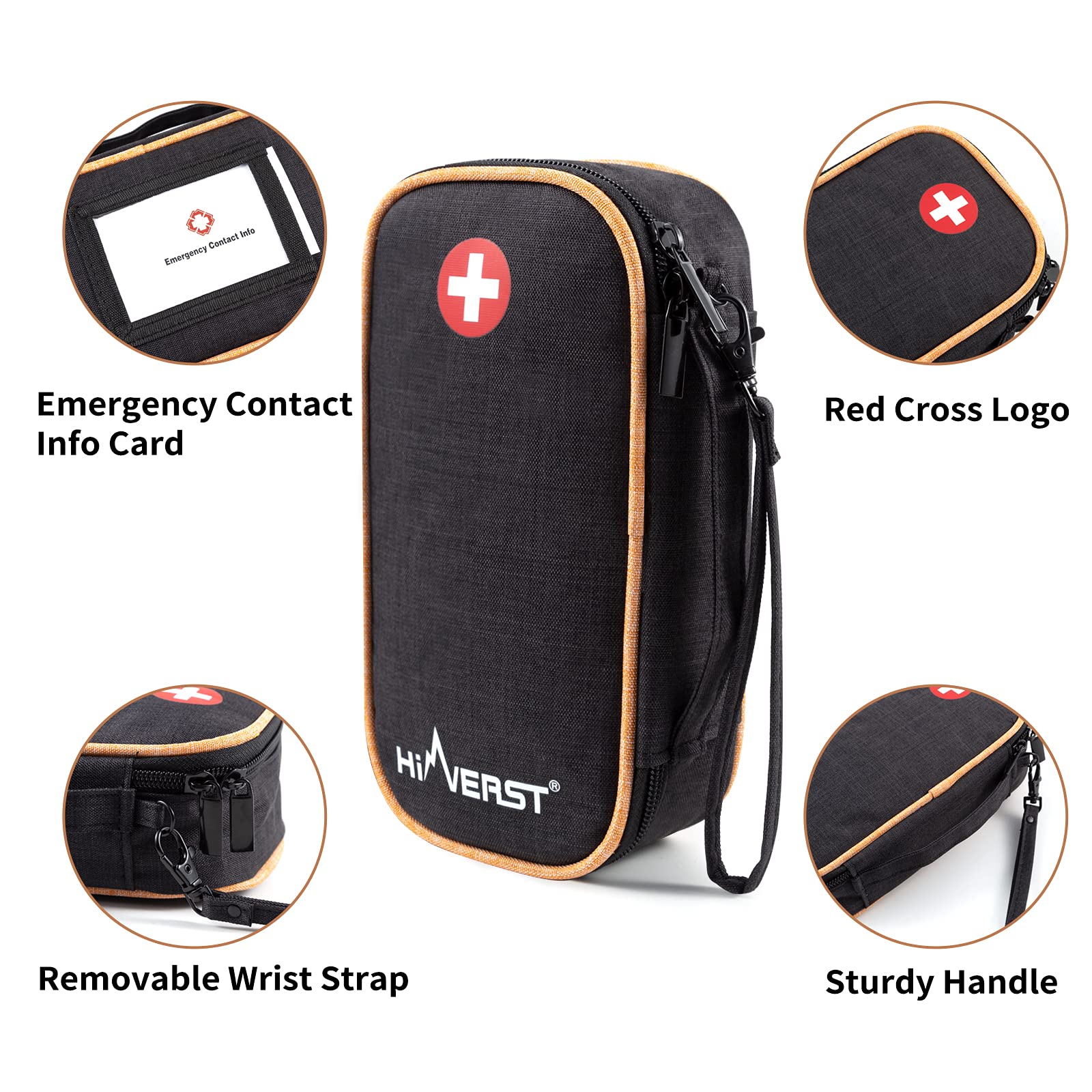 Extra Large Insulin Travel Cooler with 2 Ice Packs & Alert Keychains - Portable Diabetes Medication Storage Case for Travel, Work & Outdoor Activities