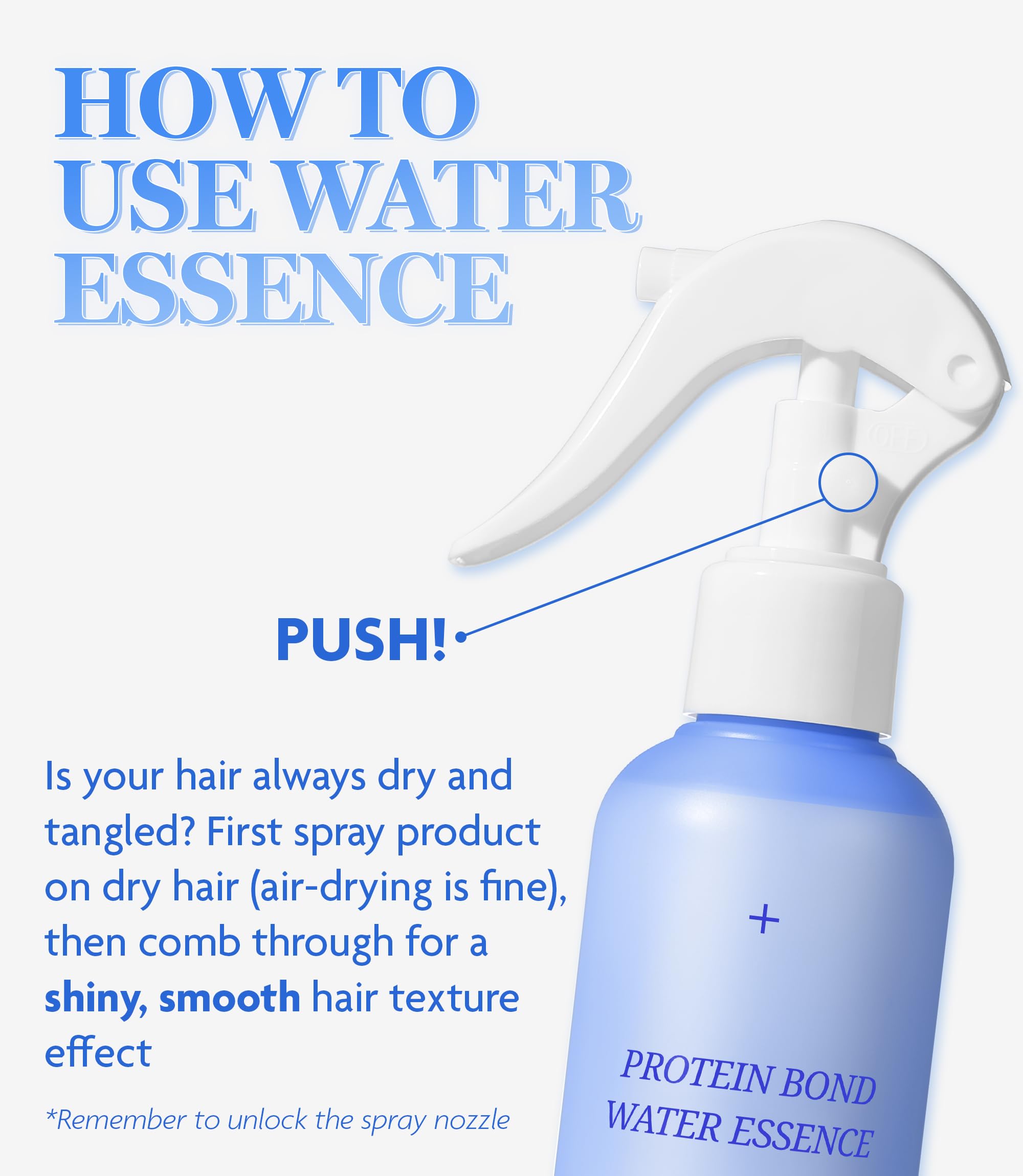 HAIR PLUS Protein Bond Water Essence for Hair 200ml | Frizz Control & Hair Repair Serum for Damaged Hair | Korean Hair Growth Treatment Spray | Perfect for Daily Hydration & Salon-Quality Results at Home