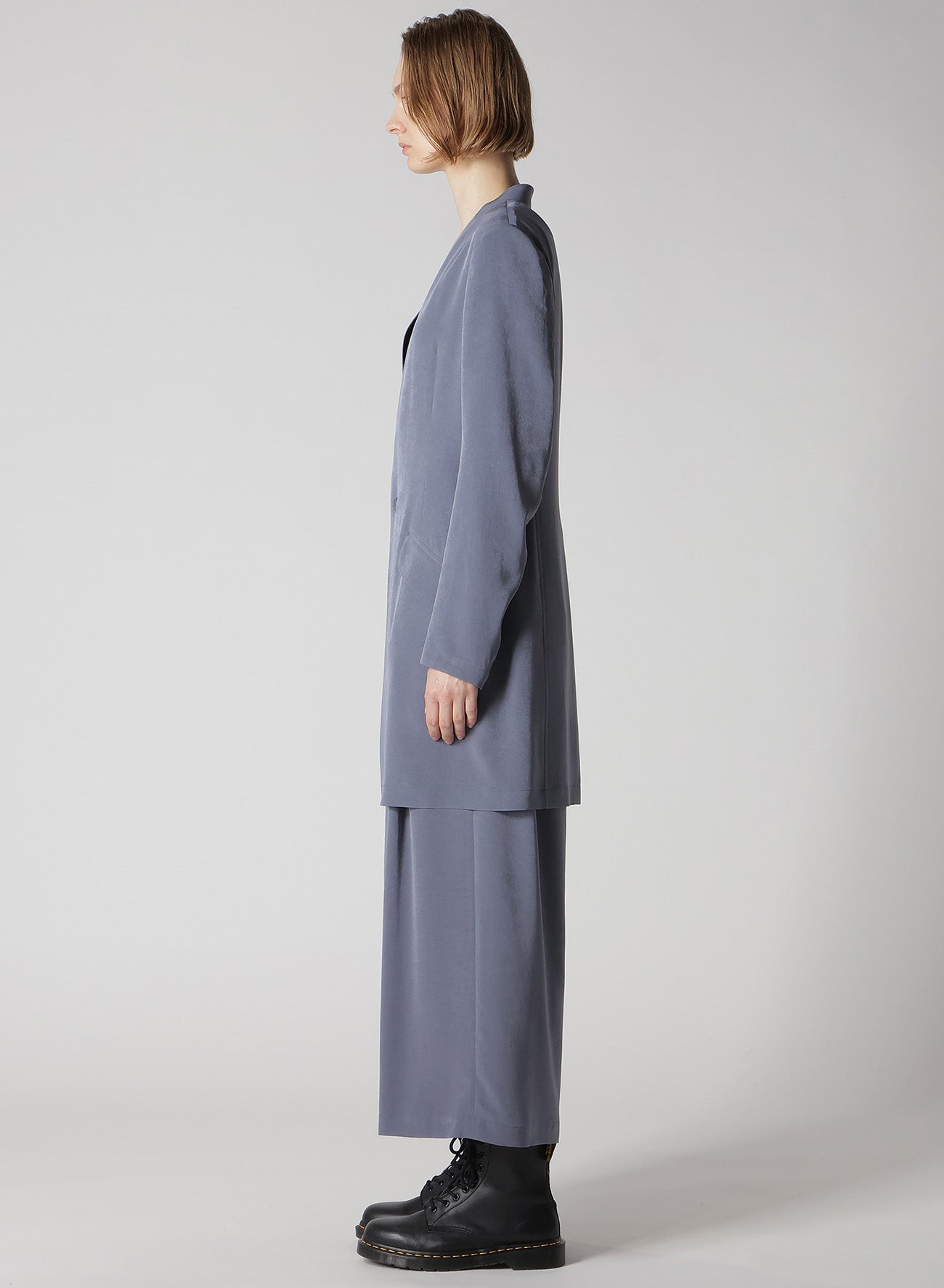 Elegant Crepe de Chine Collarless Jacket for Women - Lightweight & Stylish Blazer for Office, Dinner, and Casual Wear
