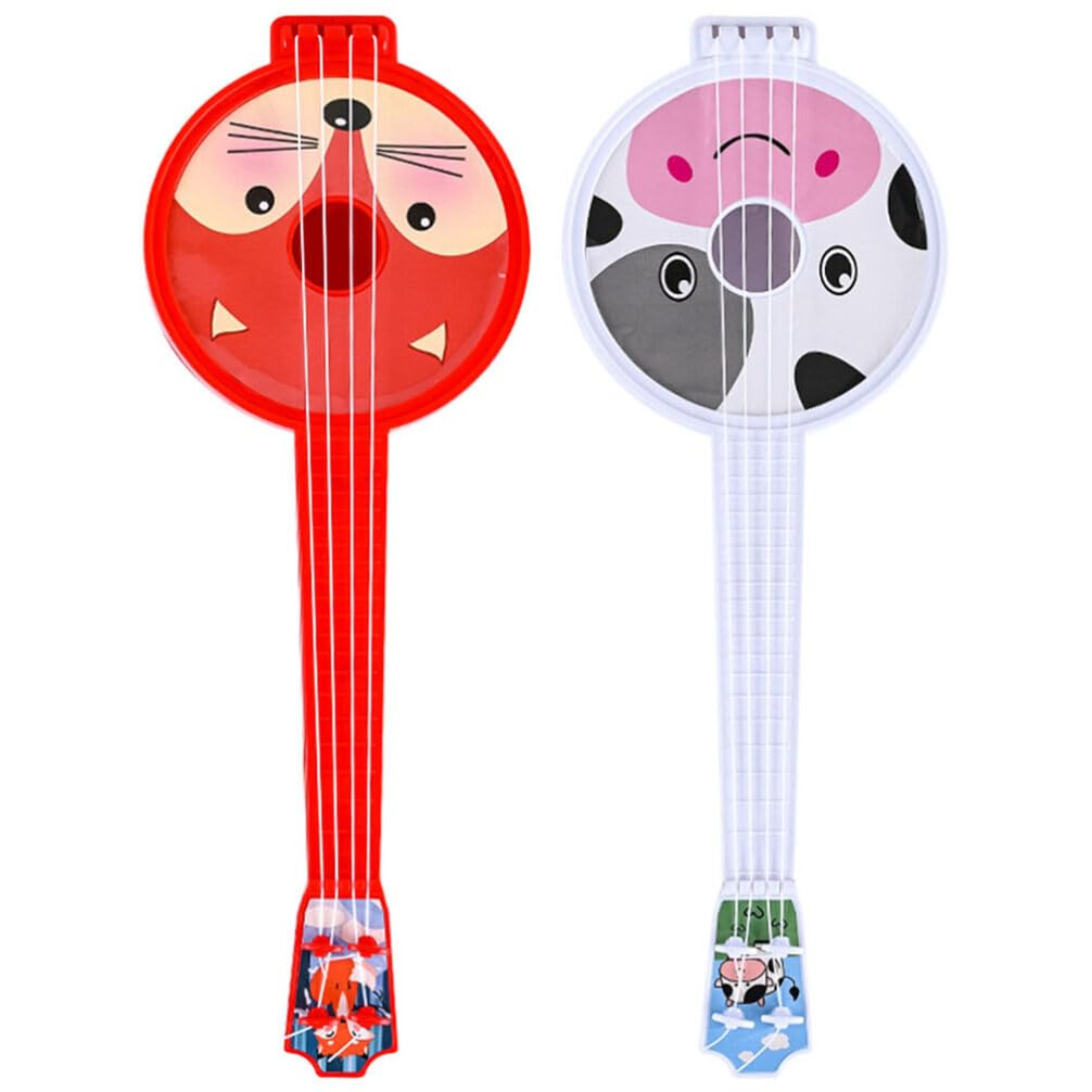 2-Pack Kids Ukulele Toy Set - Mini Simulation Guitar Musical Instrument for Children (Random Style) - Perfect for Birthday Gifts, Early Music Education & Pretend Play