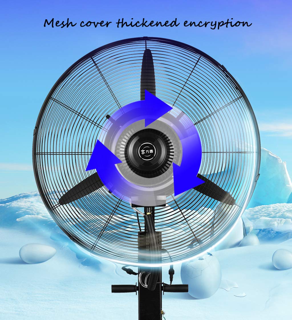 Industrial Floor Fan - Adjustable Height 3-Speed Oscillating Cooling Fan for Workshop & Home