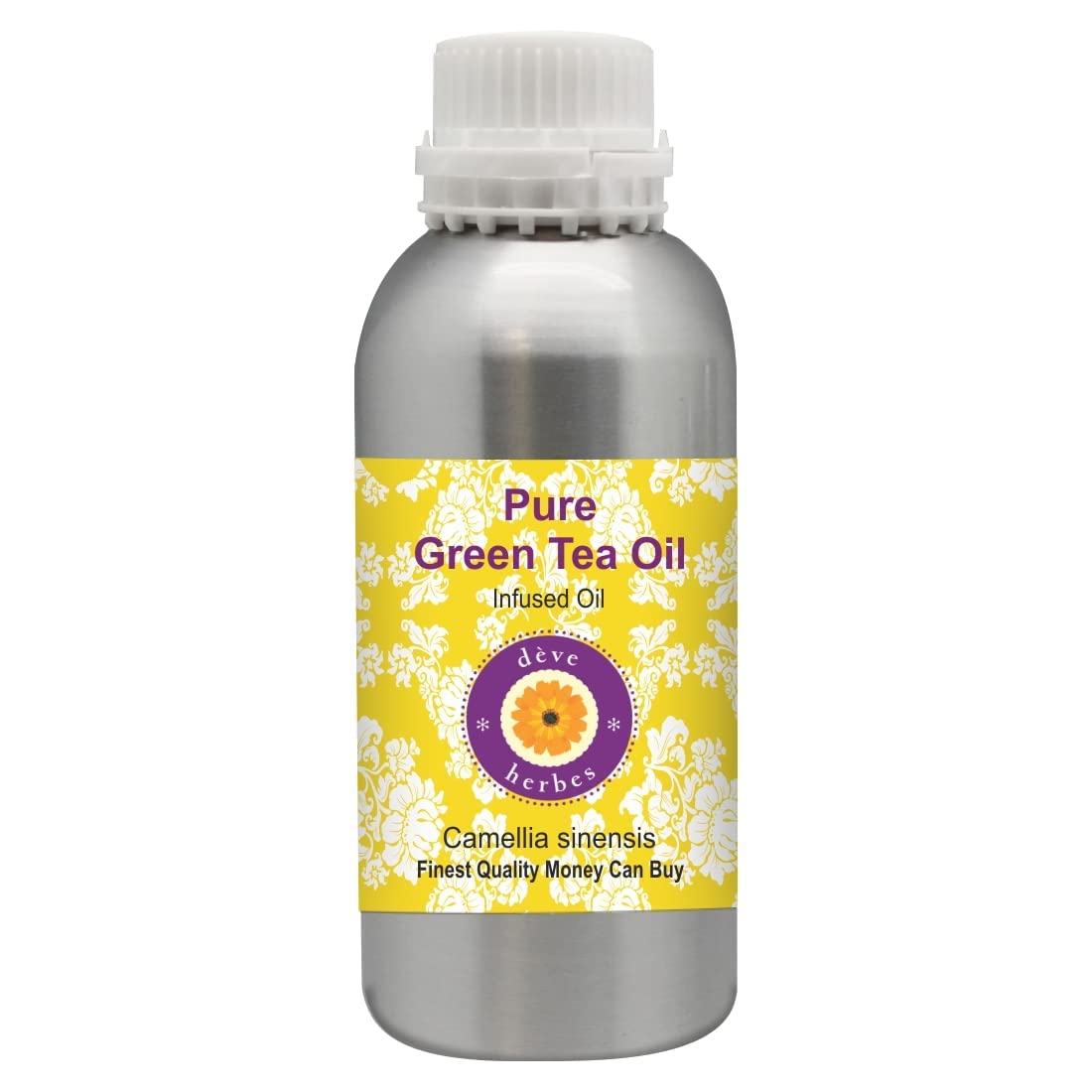 Deve Herbes 100% Pure Green Tea Oil (Camellia sinensis) - 42.2 oz (1250ml) Natural Therapeutic Grade Essential Oil for Aromatherapy, Skin Care & Relaxation