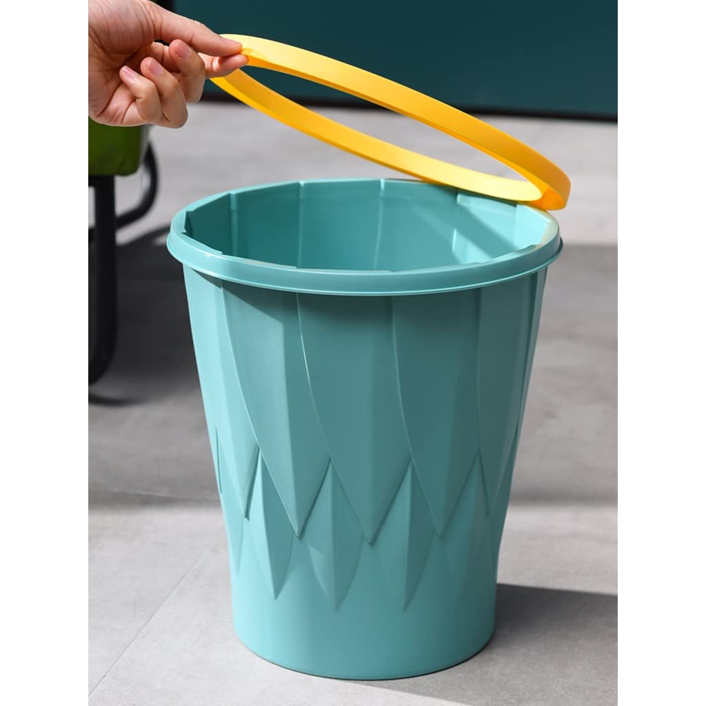 Eco-Friendly Press Ring Trash Can with Lid - Green, Large Capacity for Home, Kitchen, Office & Living Room | Durable, Odor-Proof Waste Bin for Daily Use & Easy Disposal