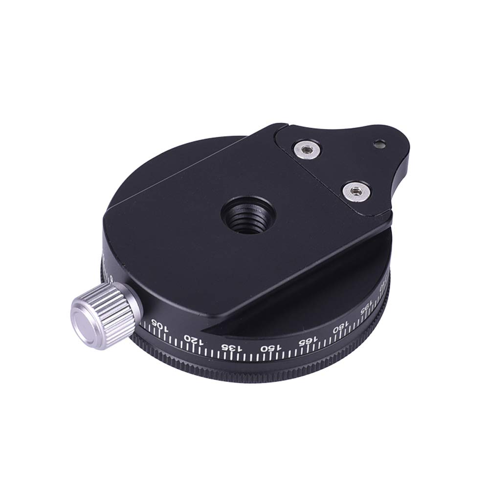 **Panoramic Panning Base with Arca Swiss Plate - 360° Rotating Aluminum Alloy Tripod Head for DSLR Cameras - 3/8