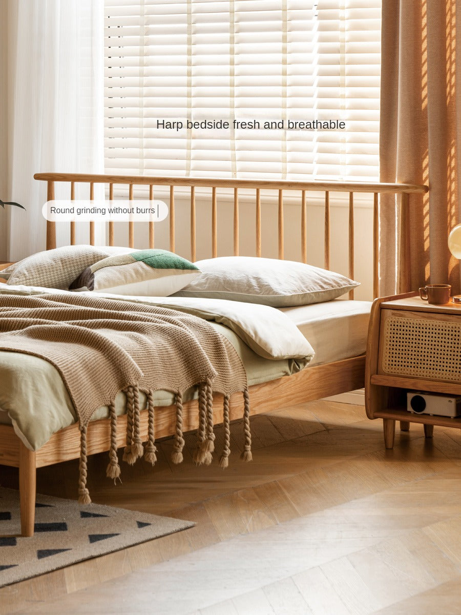 Solid Oak & Beech Wood Windsor Bed - Handcrafted Classic Wooden Bed Frame for Bedroom - Perfect for Master Bedroom, Guest Room & Cozy Farmhouse Style