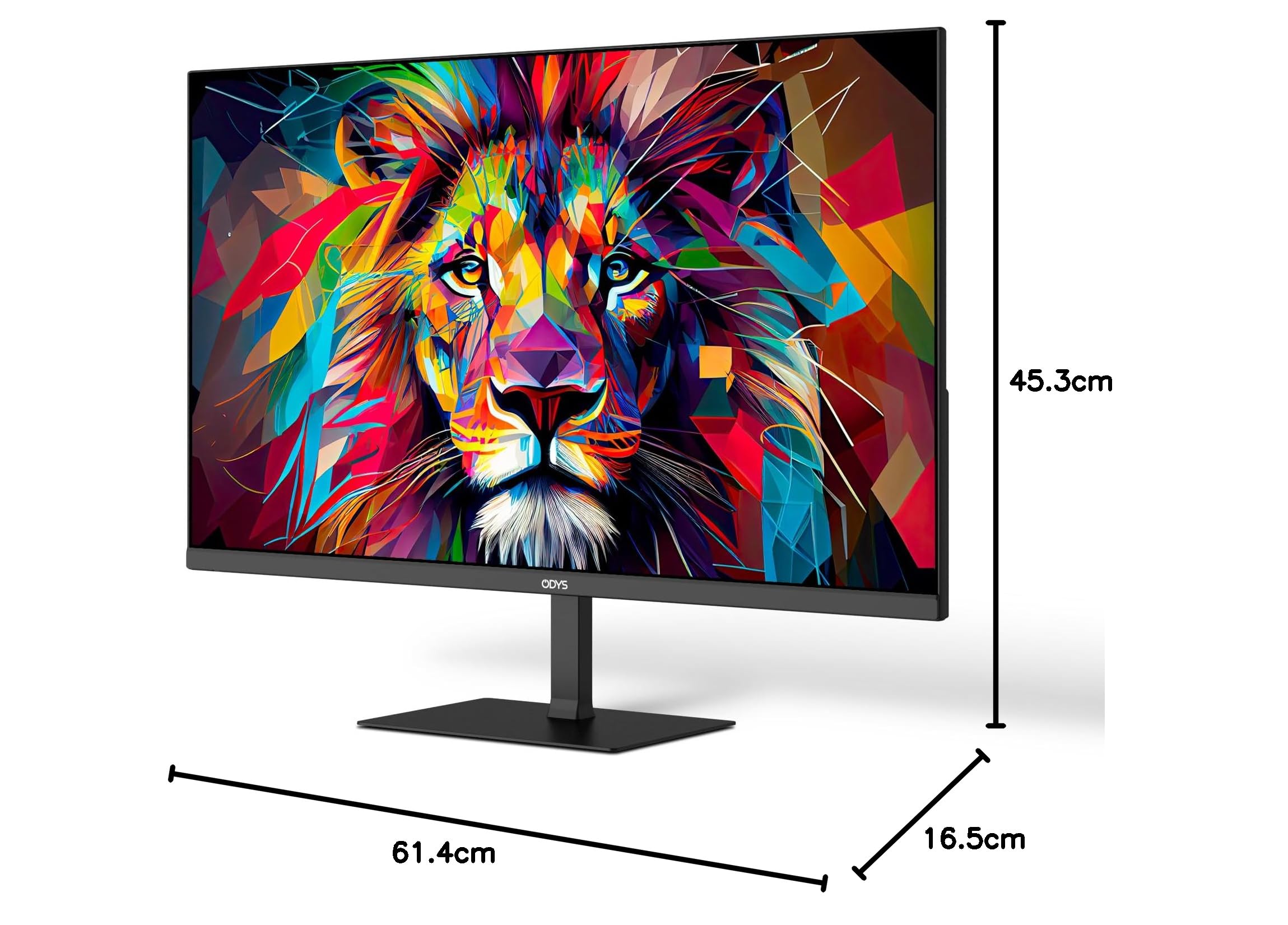 ODYS i27 27-Inch Frameless Monitor - Full HD 100Hz HDR IPS Panel with FreeSync, HDMI, USB-C & 3.5mm Audio - Perfect for Gaming, Office Work & Home Entertainment