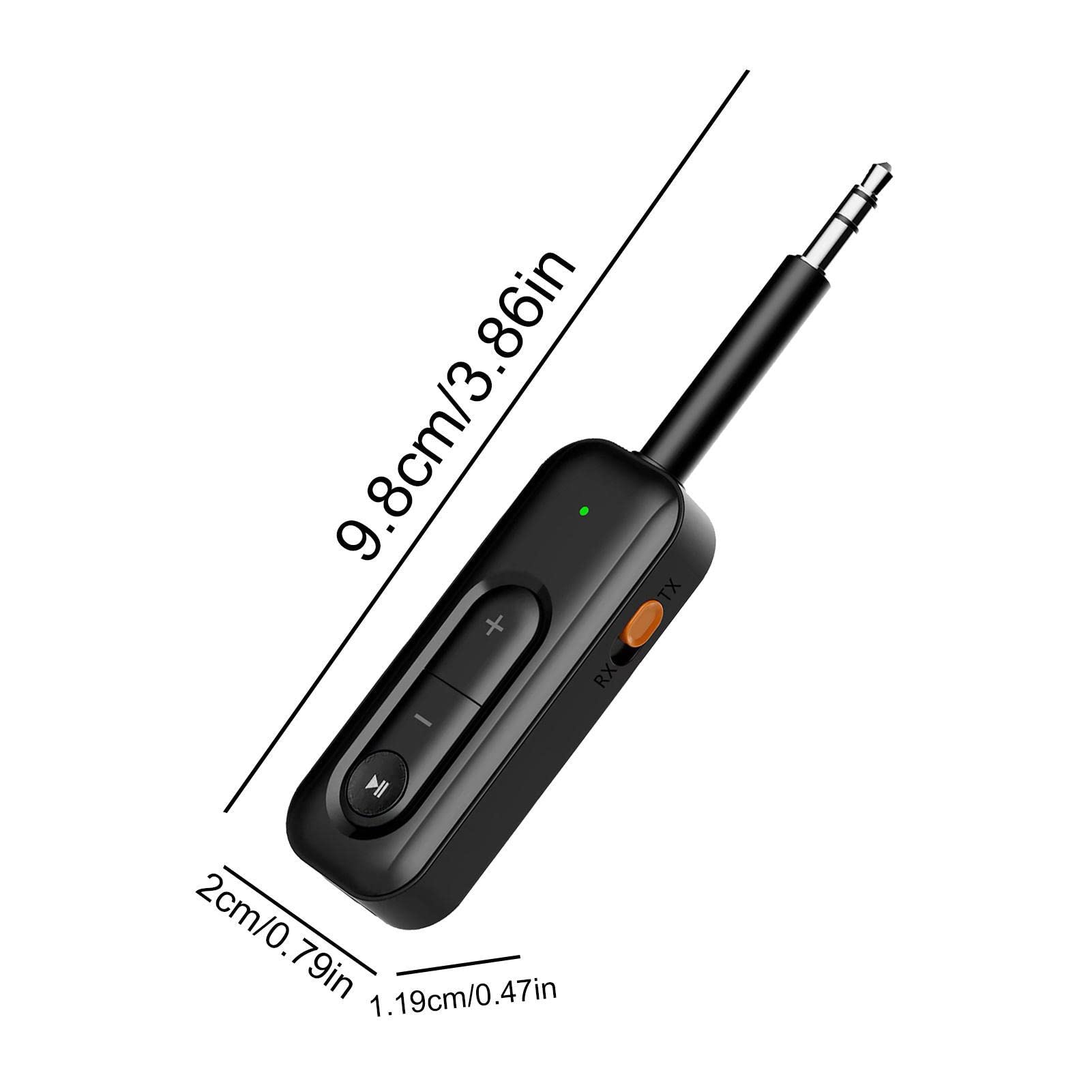 Anulely Wireless Audio Receiver - 2-in-1 Bluetooth Adapter for Headphones, PC, Tablet | Home Stereo & Gym Use | Wireless Music Streaming Device for Workouts & Home Entertainment