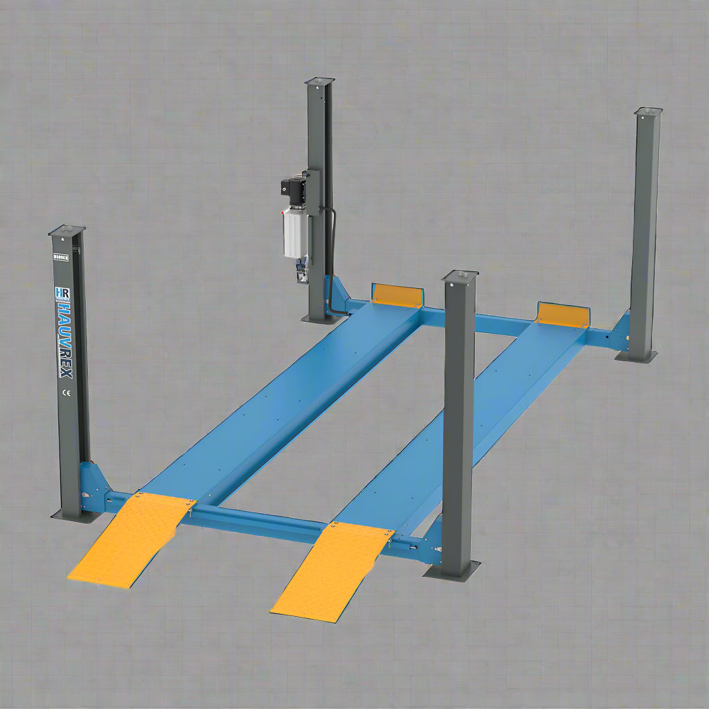 4 Post Car Lift 6.5 Ton Capacity - Heavy Duty Vehicle Hoist for Trucks & SUVs | HFL4065E Model | Perfect for Auto Repair Shops & Home Garages