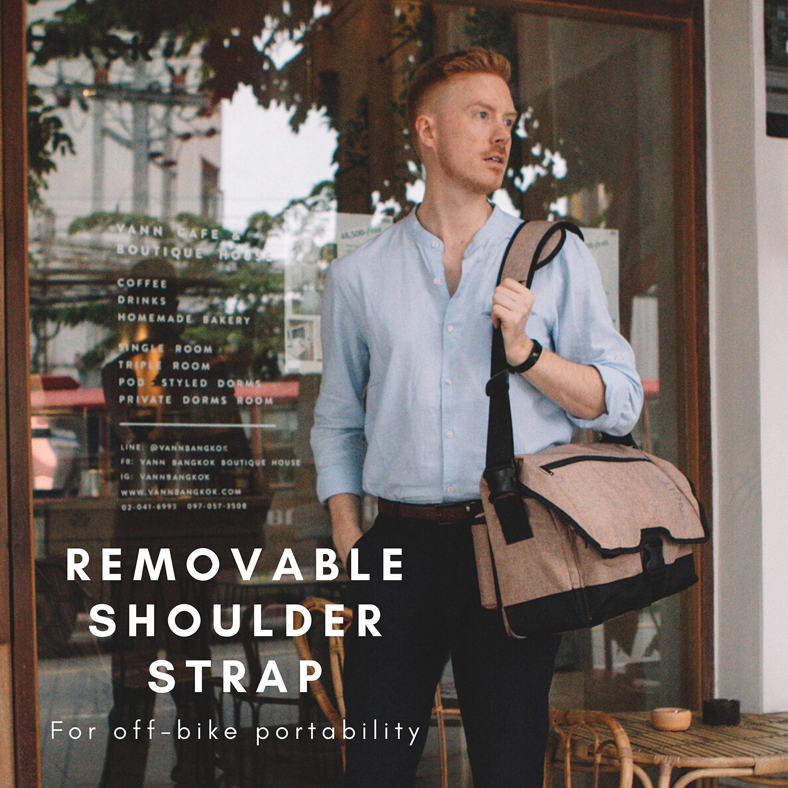 Vincita Birch Bag 2.0 for Brompton Folding Bike - Waterproof Front Pannier with Removable Frame, Rain Cover & Adjustable Shoulder Straps - Premium Cycling Accessories for Commuting & Urban Travel