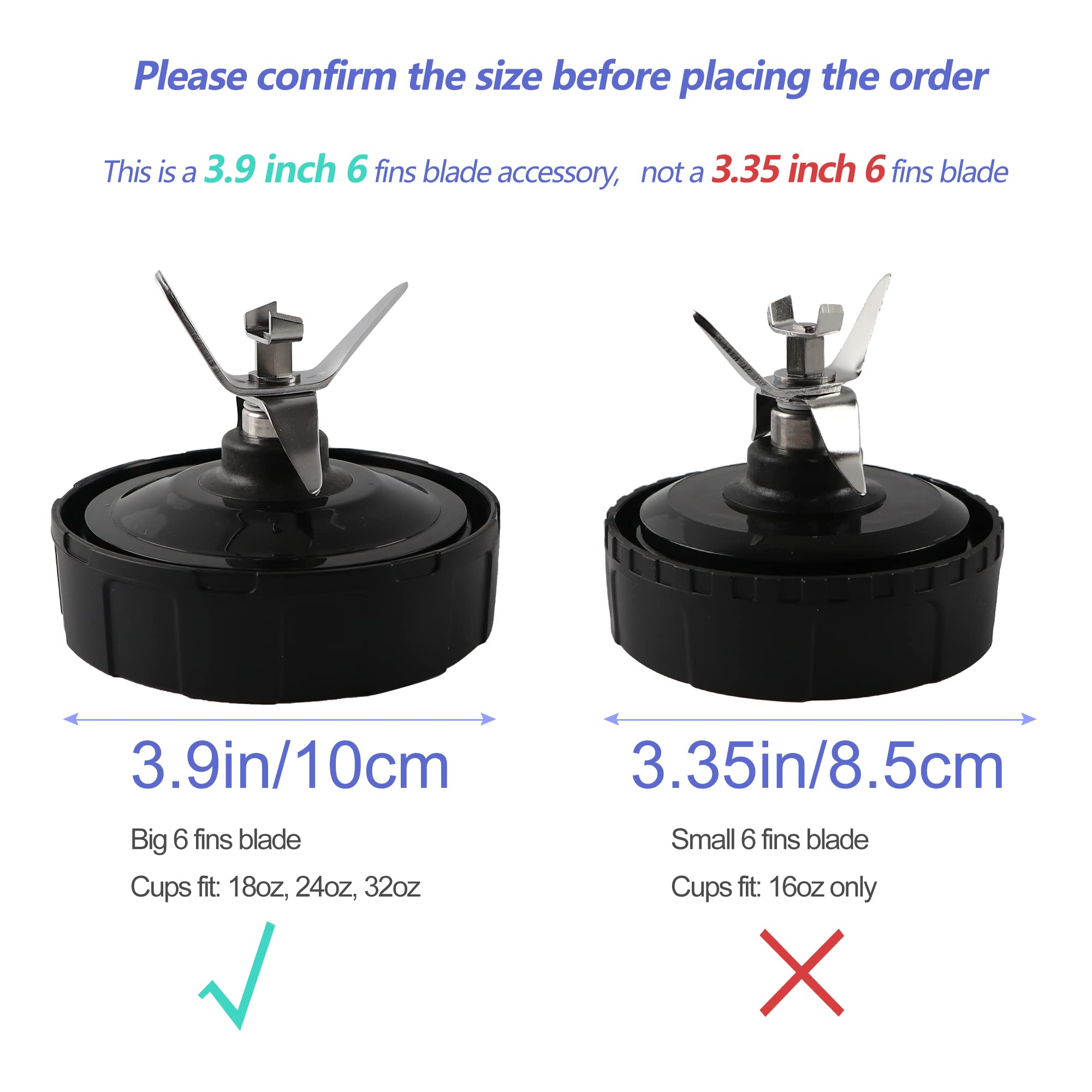 Original Title: 6-Fin Ninja Blender Blade Replacement Parts Female Fins Blade Compatible with Ninja Auto iQ BL450 Blenders   Optimized Title: Ninja BL450 Blender Replacement Blade - 6-Fin Female Fins Compatible with Ninja Auto iQ BL450 Series - Perfect for Smoothies, Shakes & Food Prep
