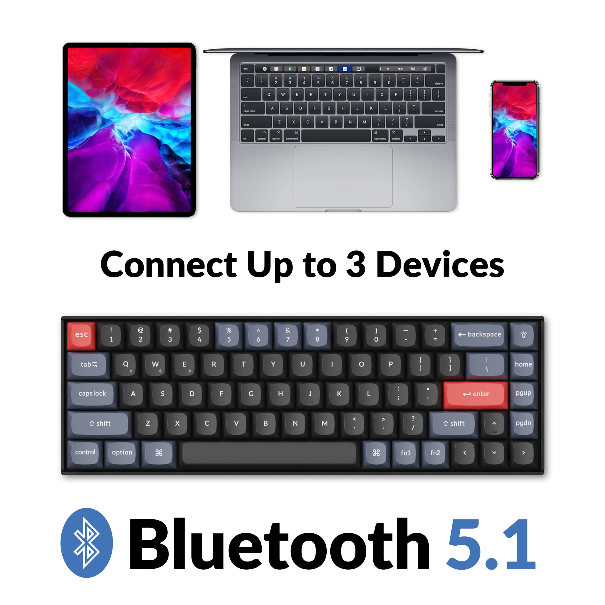 Keychron K6 Pro Wireless Custom Mechanical Keyboard - QMK/VIA Programmable, Hot-Swappable with K Pro Brown Switches, 65% Compact RGB Backlit Keyboard for Mac/Windows/Linux | Perfect for Office Work, Gaming & Programming