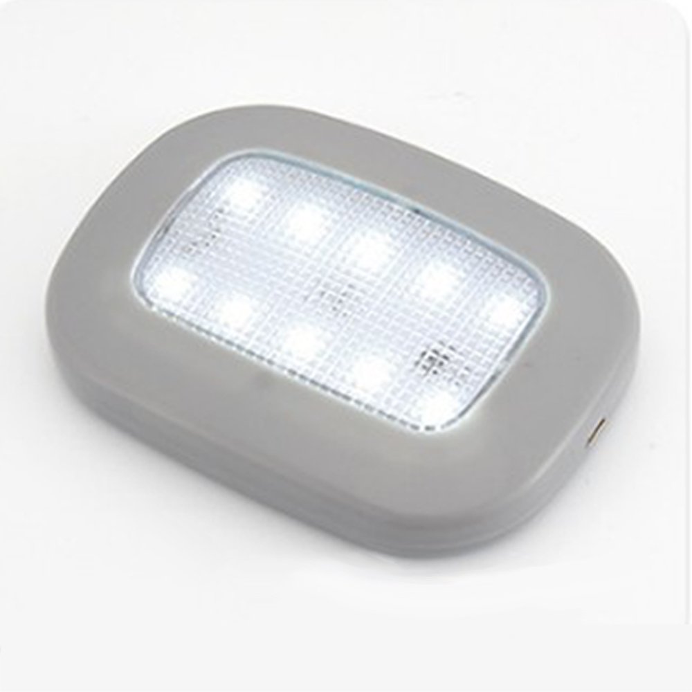 Fochutech Magnetic Suction Car Reading Lamp - LED Interior Dome Light, Tail Box Light, License Plate Light (Gray/White Light) - Perfect for Night Driving, Reading & Car Interior Lighting