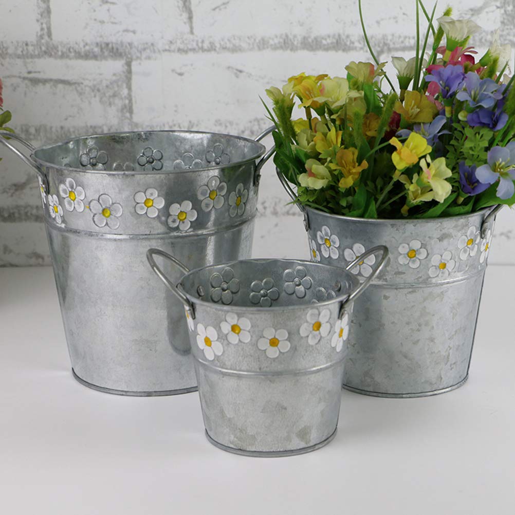 BESPORTBLE Decorative Iron Flower Pot - Rustic Bonsai Planter Bucket for Indoor/Outdoor Plants - Perfect for Home, Garden, and Office Decor