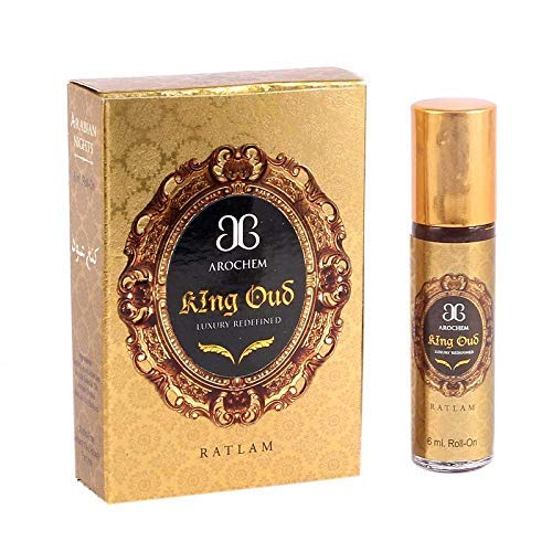 Arochem King Oud Luxury Roll-On Perfume Attar - 6ml Long Lasting Fragrance Oil for Men & Women | Perfect for Daily Wear, Special Occasions & Gift Giving