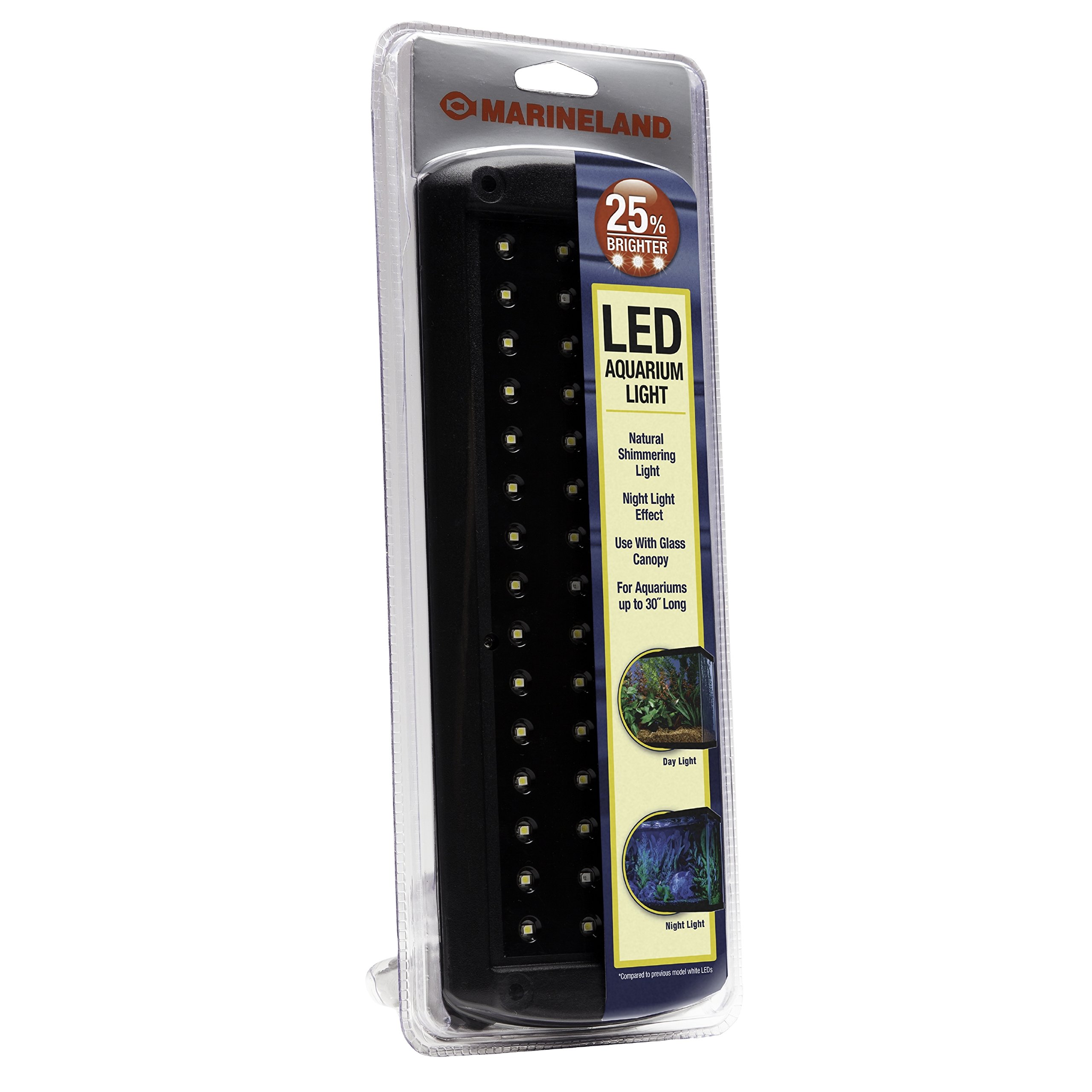 Marineland 32996 LED Aquarium Light with Natural Shimmering Effect for Glass Fish Tanks – Perfect for Freshwater & Saltwater Aquariums, Coral Reefs & Planted Tanks