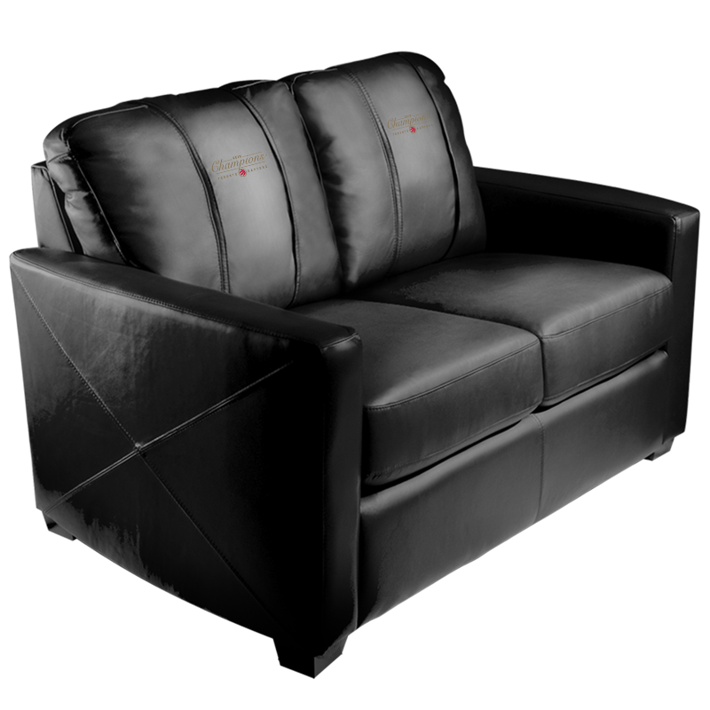 NBA Team Logo Stationary Loveseat - Comfortable Two-Seater Sofa for Living Room, Game Room & Man Cave Decor