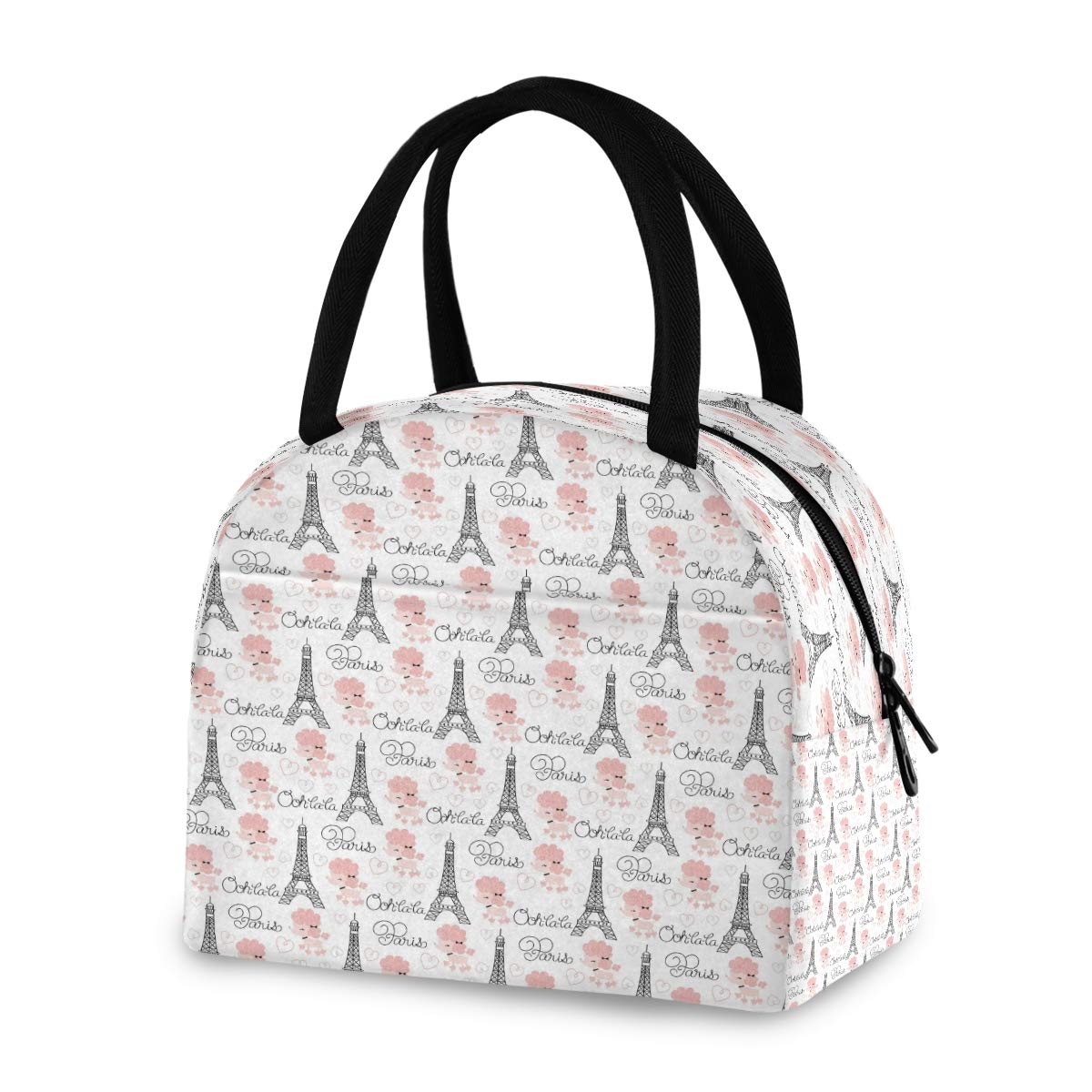 Blueangle Paris Eiffel Tower Insulated Lunch Bag - Thermal Reusable Tote for Women, Meal Prep & Work Lunch Box - Perfect for Office, School & Picnics