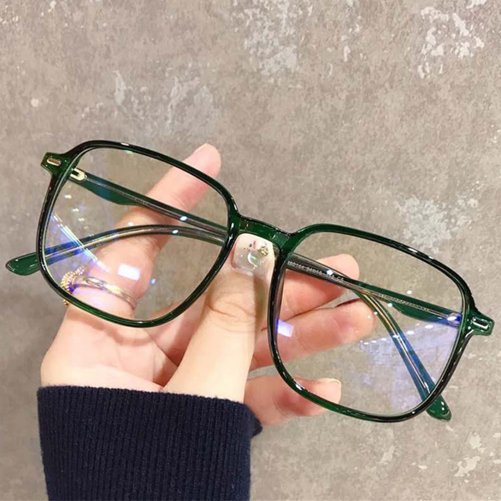 XUAN Blue Light Blocking Reading Glasses - Oversized Square Computer Glasses, Anti-Radiation, Unisex +2.5 Magnification (Green) - Perfect for Office Work, Gaming & Screen Time Protection