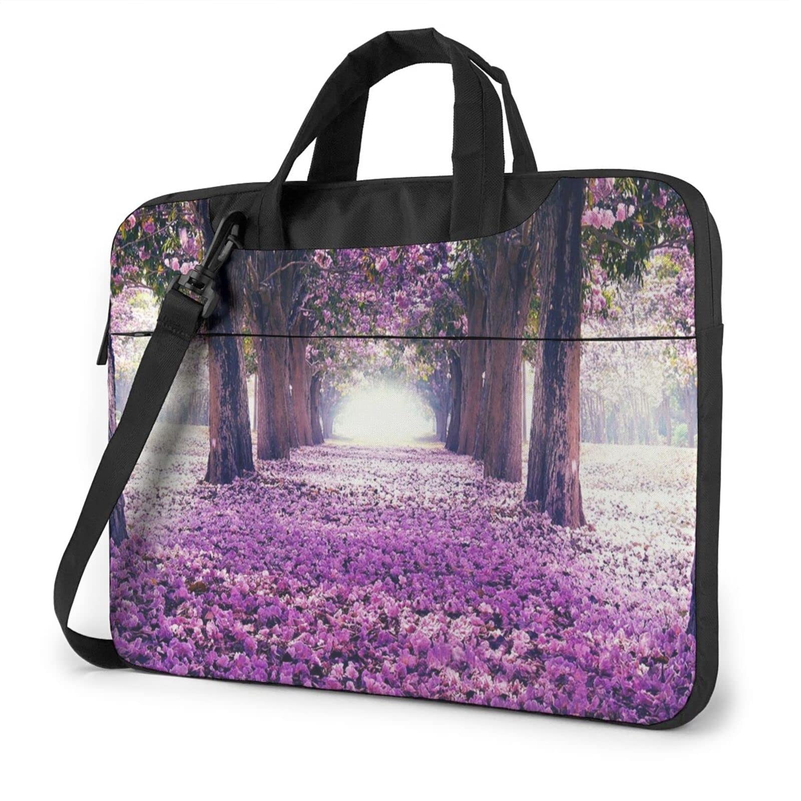 Landscape Flowers Laptop Shoulder Bag - Stylish Messenger Briefcase & Tote with Sleeve for Work, Travel, and Daily Commute