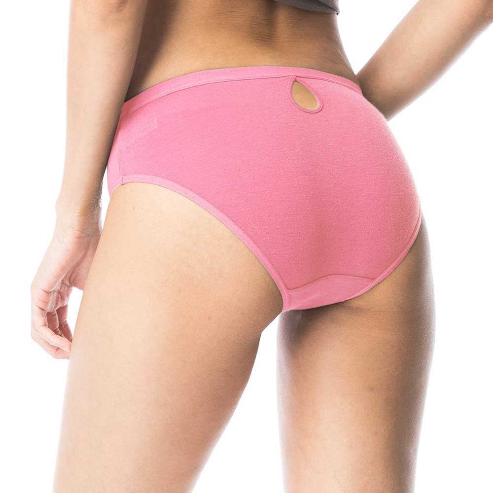 Shero Women's StayFresh Soothing & Breathable Underwear - Sensitive Skin Friendly, Odor Control, Water Drop Hipster Design, Peach 2X - Perfect for Daily Wear, Yoga & Travel Comfort