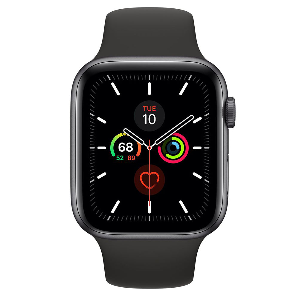 Apple Watch Series 5 44mm GPS Smartwatch - Space Gray Aluminum Case (New) | Fitness Tracker, Heart Rate Monitor, Water Resistant | Perfect for Running, Swimming & Daily Use