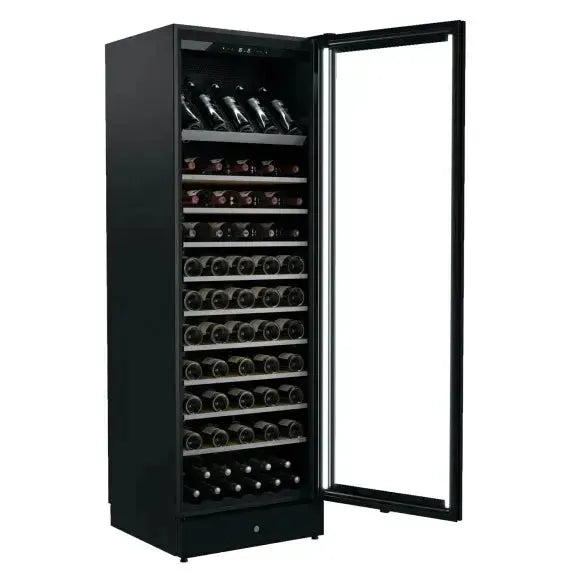 Vintec 198 Bottle Wine Storage Cabinet - Black VWM198SBA | Premium Wine Cooler for Home, Restaurant & Bar | Large Capacity Wine Fridge with Temperature Control