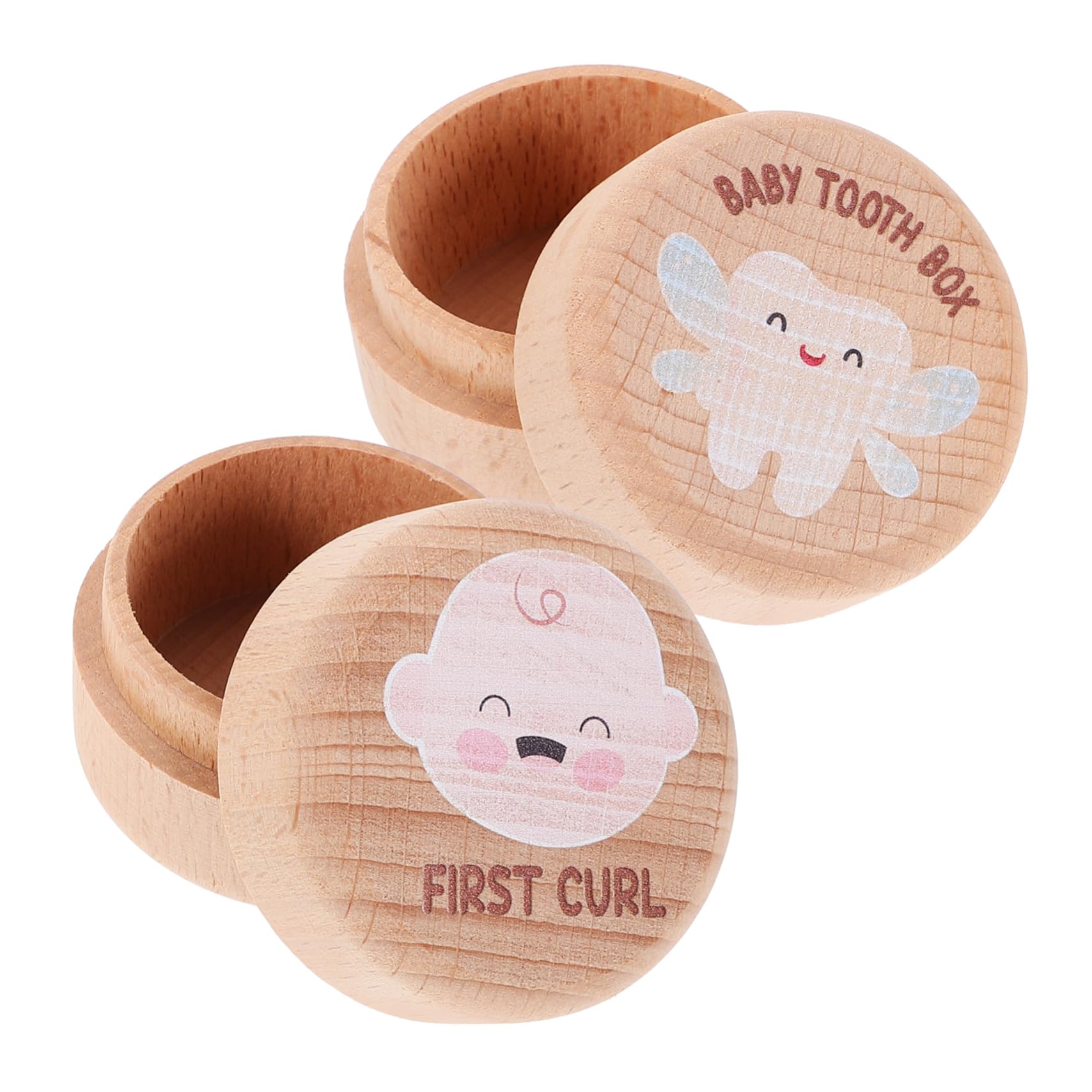 GOOHOCHY 6 Pack Wooden Tooth Box for Kids - Children's Tooth Holder & Teeth Keeper - Perfect for Baby Teeth Collection, Tooth Fairy Gifts, and Memory Keepsakes