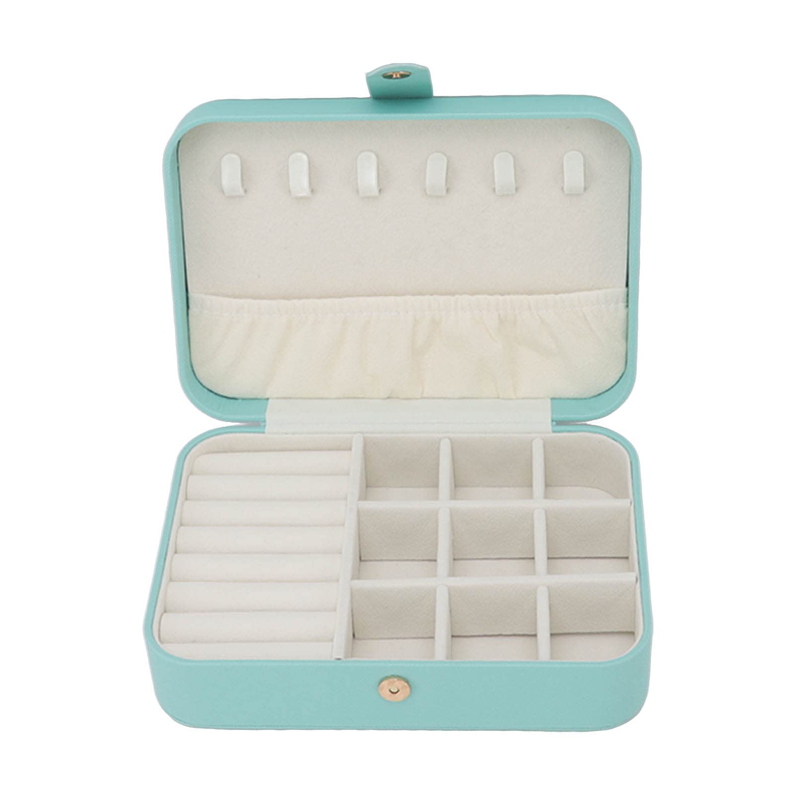 Premium Leather Travel Jewelry Box - Compact Jewelry Organizer for Earrings, Rings & Necklaces | Portable Jewelry Case with Display Storage | Perfect for Vacation, Business Trips & Gift Giving