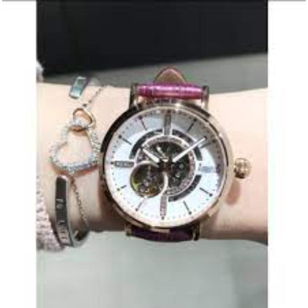 ARBUTUS AR1605RWV Skeleton Purple Women's Watch - Stylish & Elegant Timepiece for Women, Fashion Accessory for Daily Wear, Office, Parties & Special Occasions