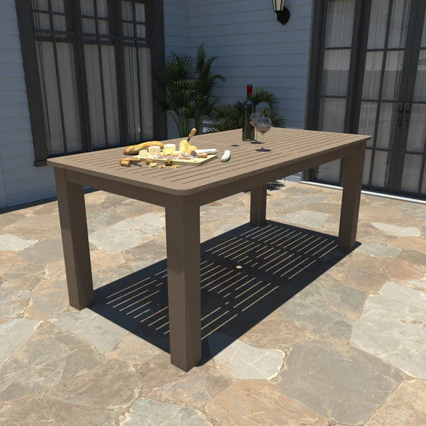 Outdoor Rectangular Counter Height Dining Table - Weather-Resistant Patio Furniture for Backyard, Deck, and Garden Dining - Perfect for Entertaining Guests